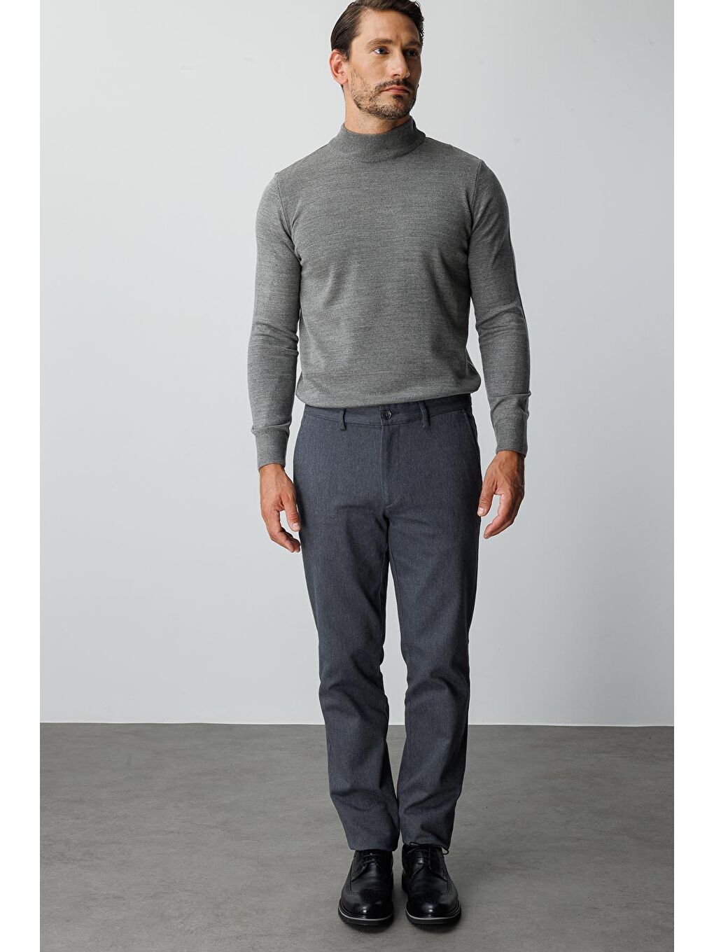Gri Erkek Füme  / Rahat Kalip Std Pantolon-3