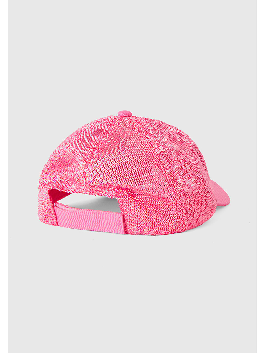 Çocuk Pembe Önü Grafik Baskılı Arkası File Detaylı Ayarlanabilir Kep Şapka-1