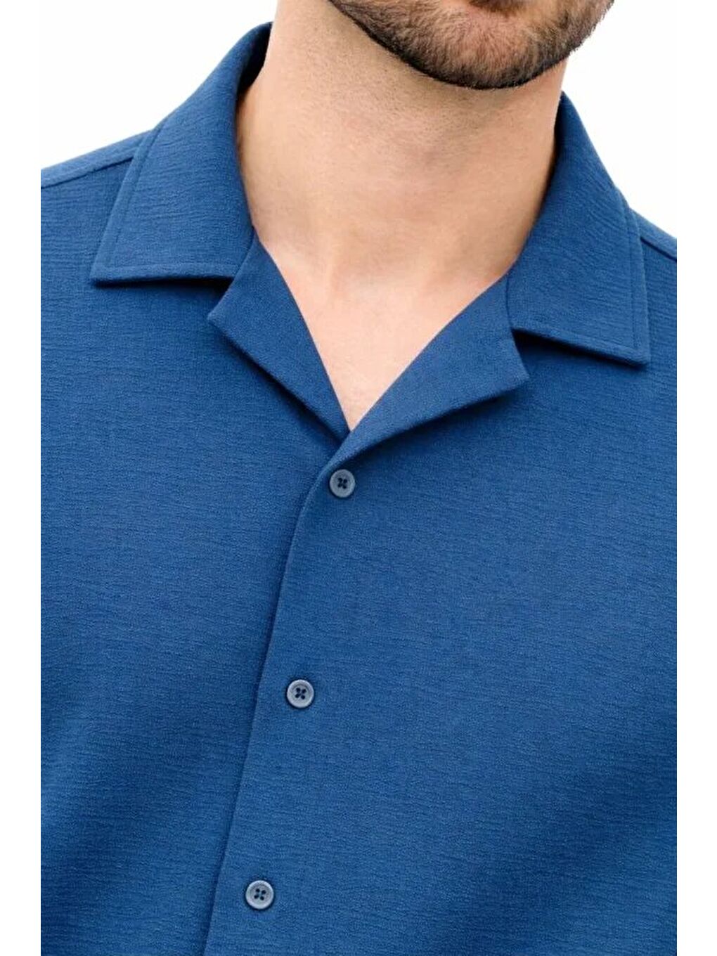 İndigo Erkek Uzun Kollu Gömlek-1