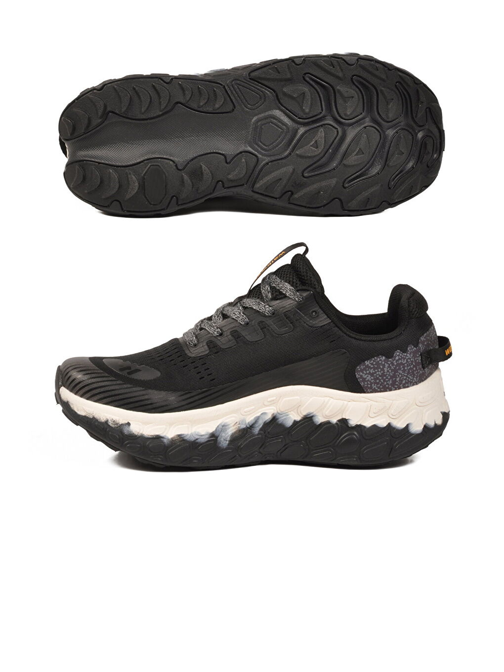 Siyah Beyaz Fileli Hafif Esnek Hafızalı Taban Unisex Spor Ayakkabı Flystep G-3