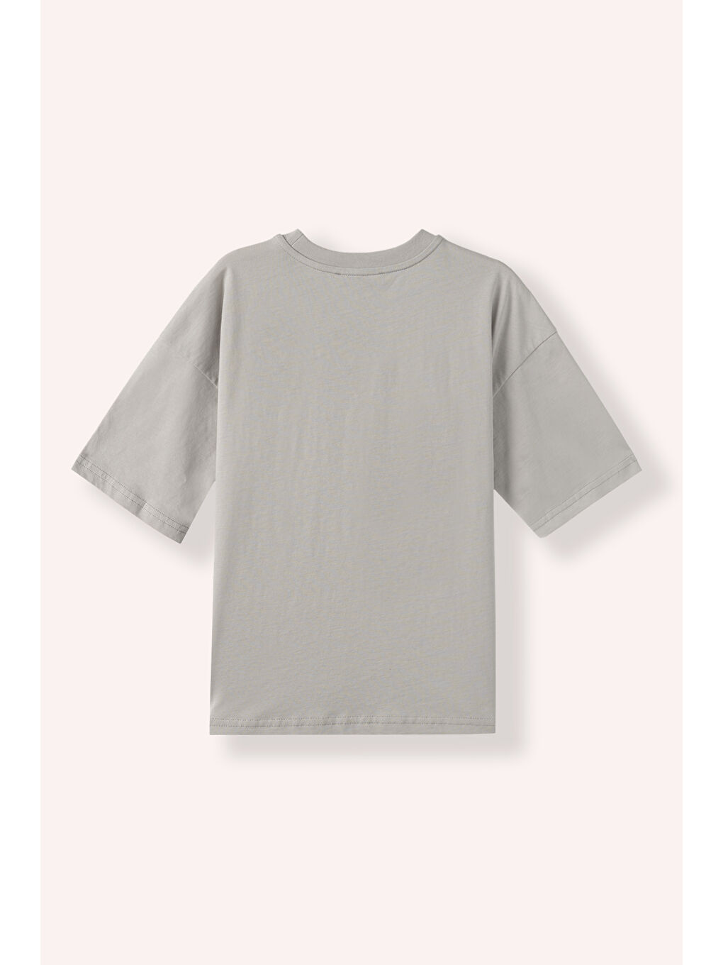 Gri Erkek Çocuk Baskılı T-Shirt Lacivert-2