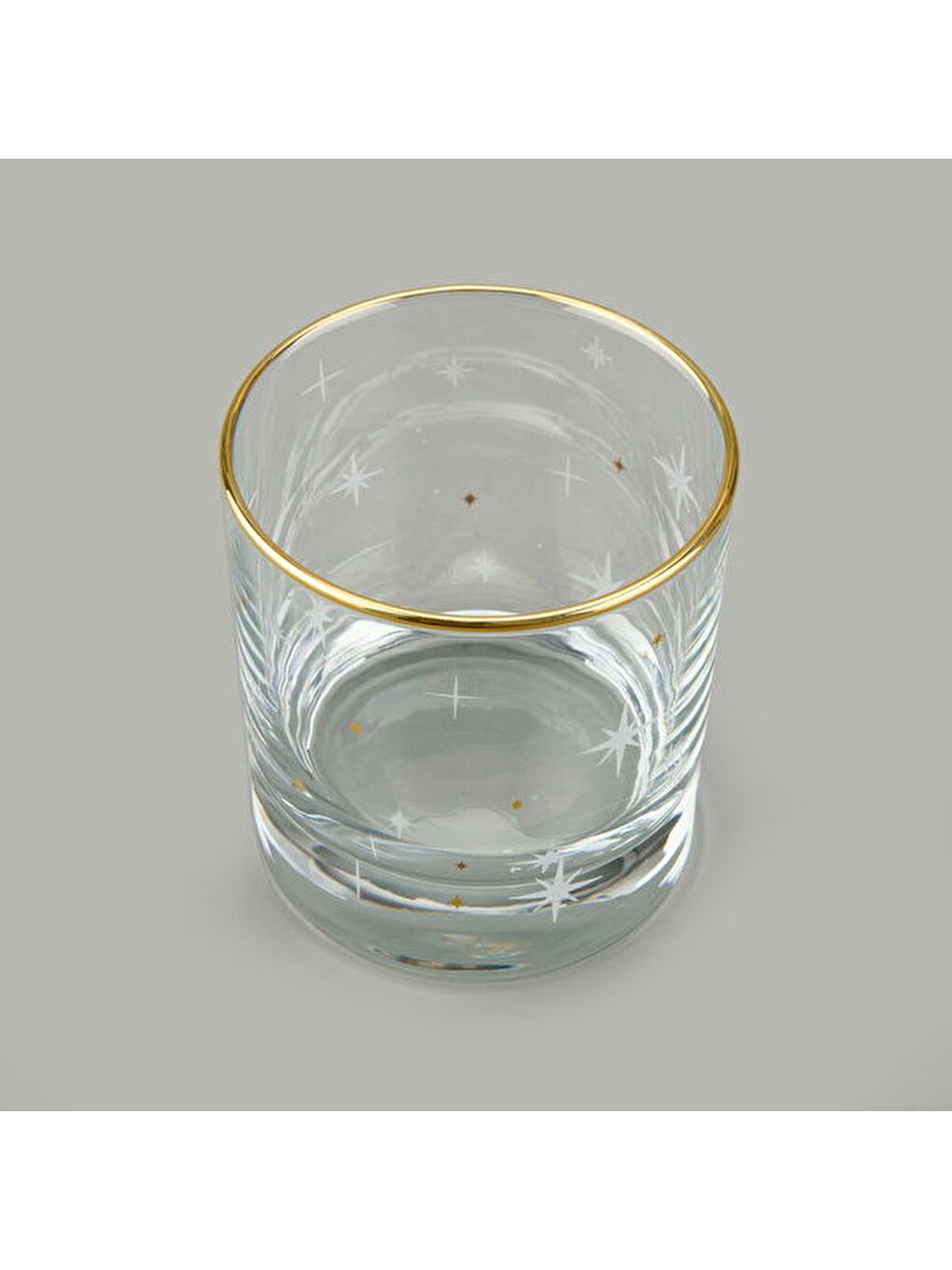 Karışık Star Altın Yaldızlı 4'lü Bardak Seti - Sarı / Şeffaf - 300 ml-3