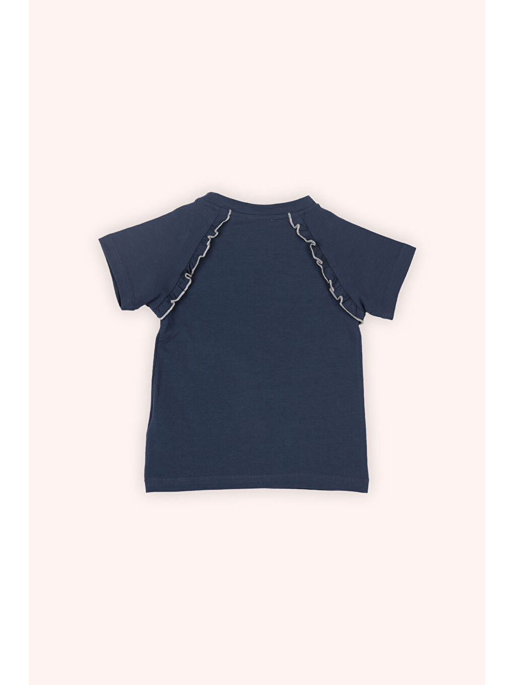 Kız Çocuk Kısa Kollu T-Shirt Lacivert-2