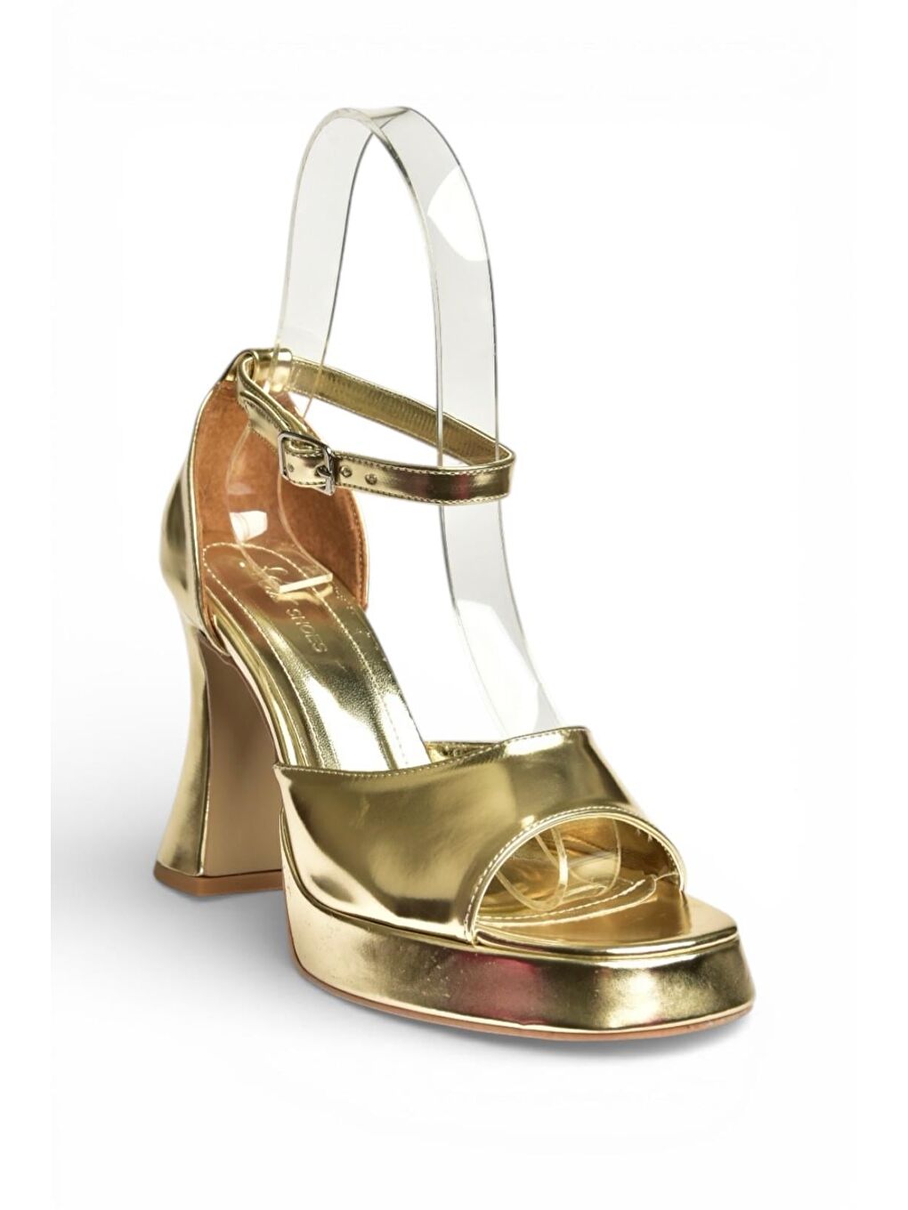 Sarı Altın Kadın Topuklu Ayakkabı Y404850209-4