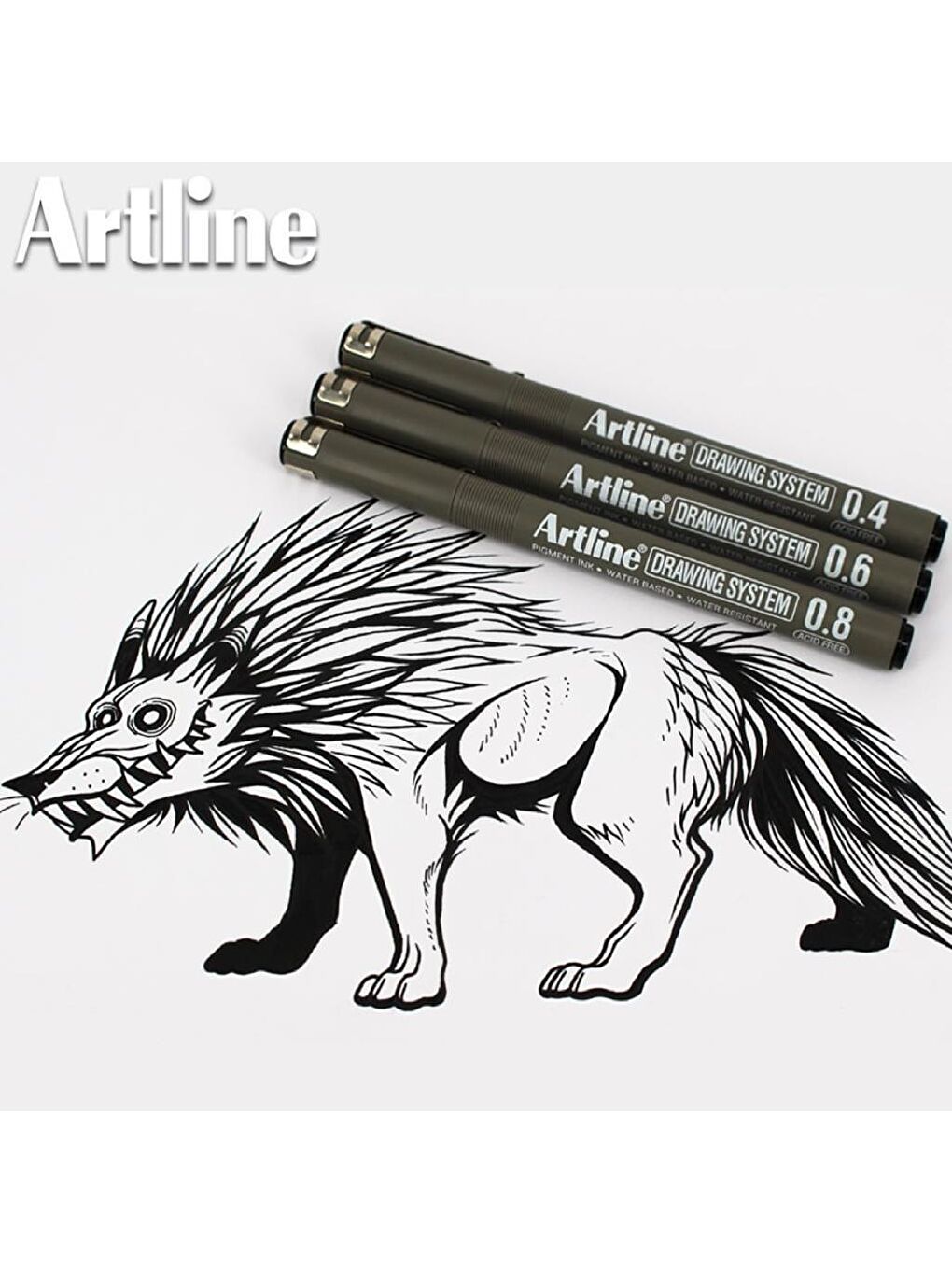 Artline Siyah Drawing System Teknik Çizim Kalemi 11 Li Set - 1