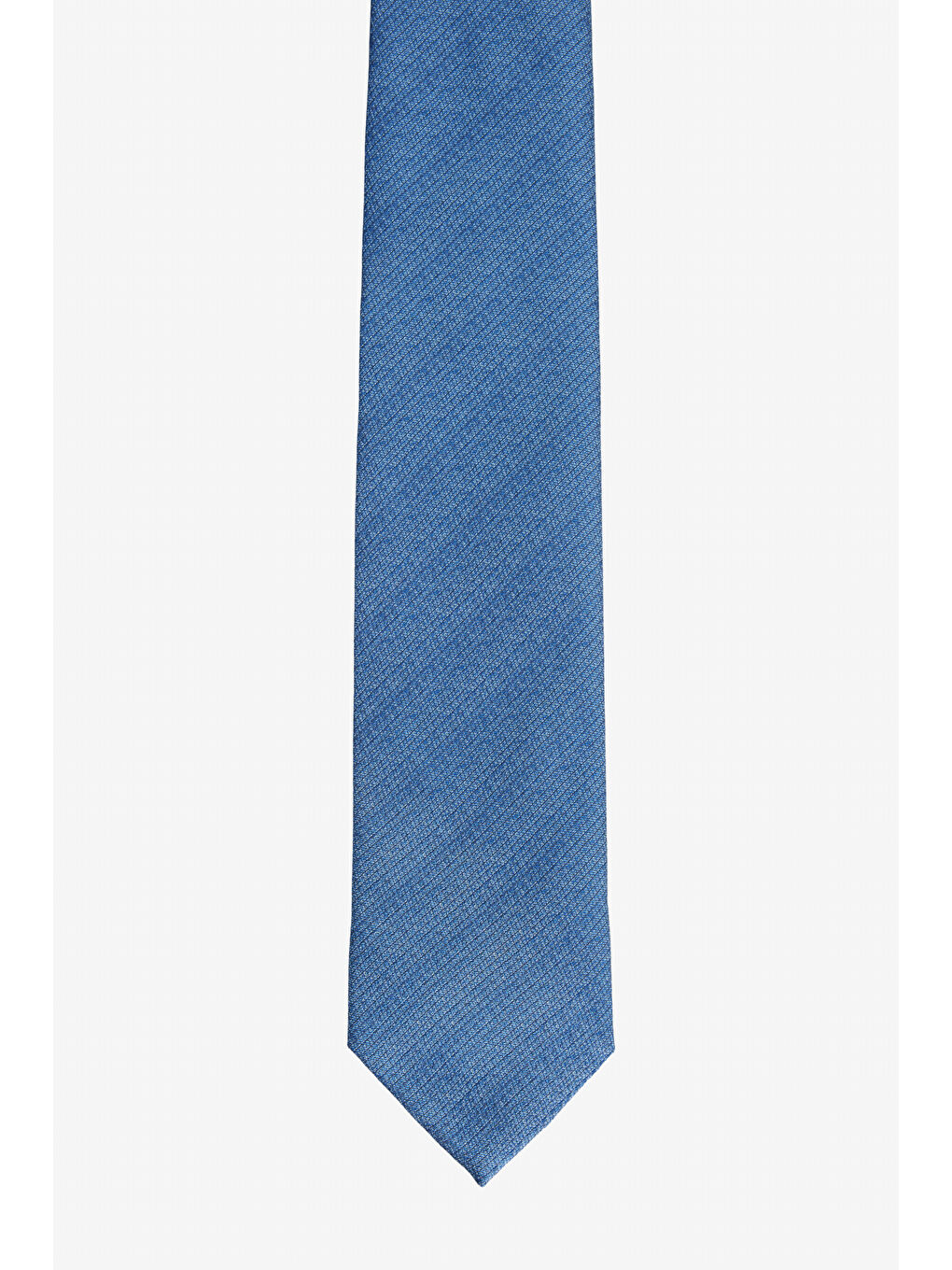 Erkek Mavi Desenli İpek Kravat-1