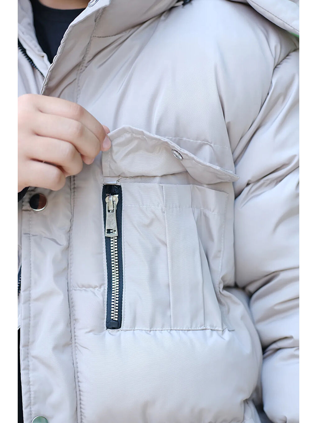 Bej Erkek Çocuk Şişme Mont KM.0041-4