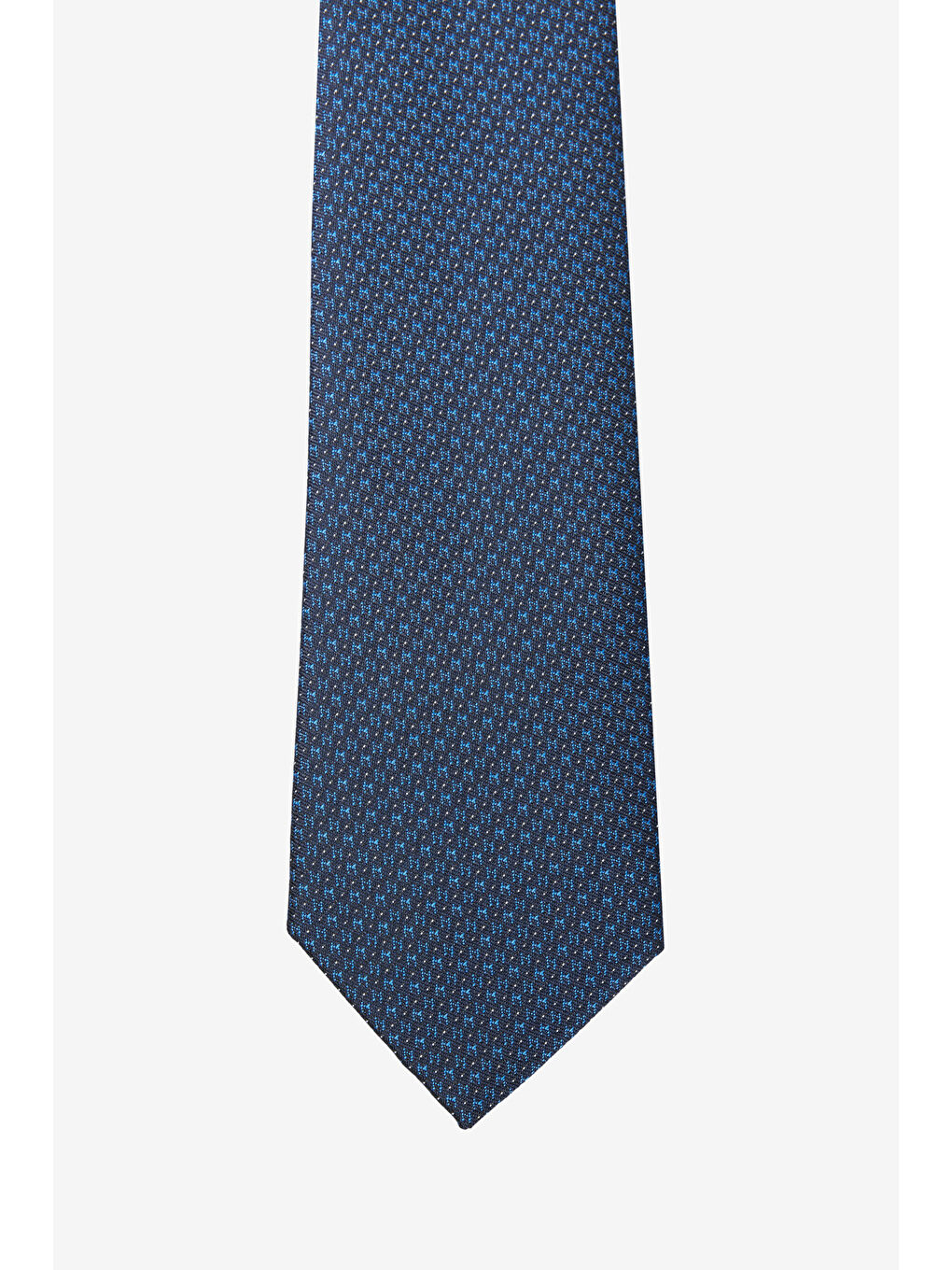 Erkek Lacivert-Gri Desenli Kravat-1