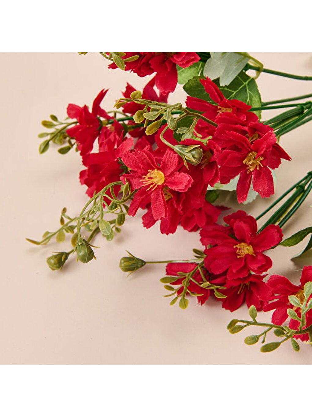 Dekoratif Yapay Papatya - Bordo - 34 cm-1