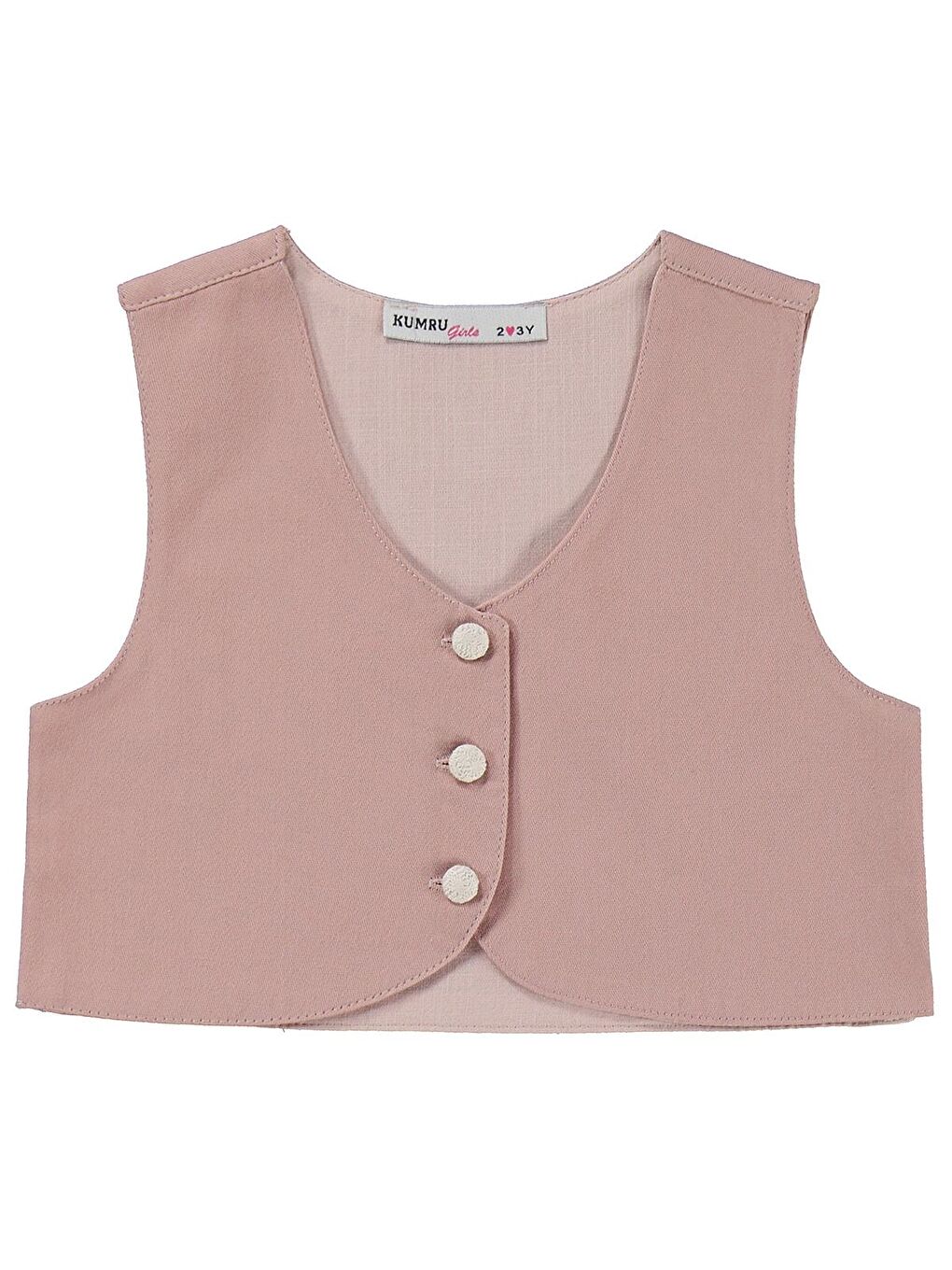 Civil Girls Yelek Pantolon Çiçekli Gömlek 3 Lü 2-5 Yaş Takım - Pembe 4-5 Yaş-2