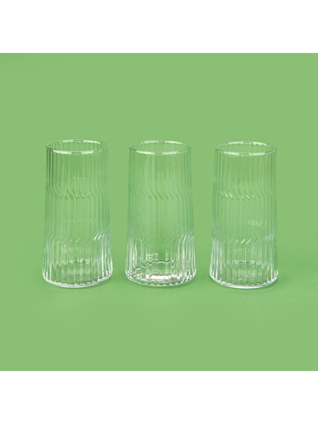 Renksiz Dunes 3'lü Meşrubat ve Su Bardağı Seti - Şeffaf - 410 ml-3