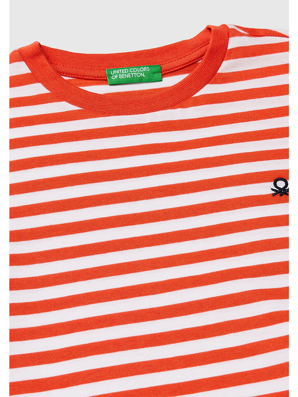Erkek Çocuk Kırmızı Mix Çok Renkli Logo İşlemeli Çizgili T-Shirt-2