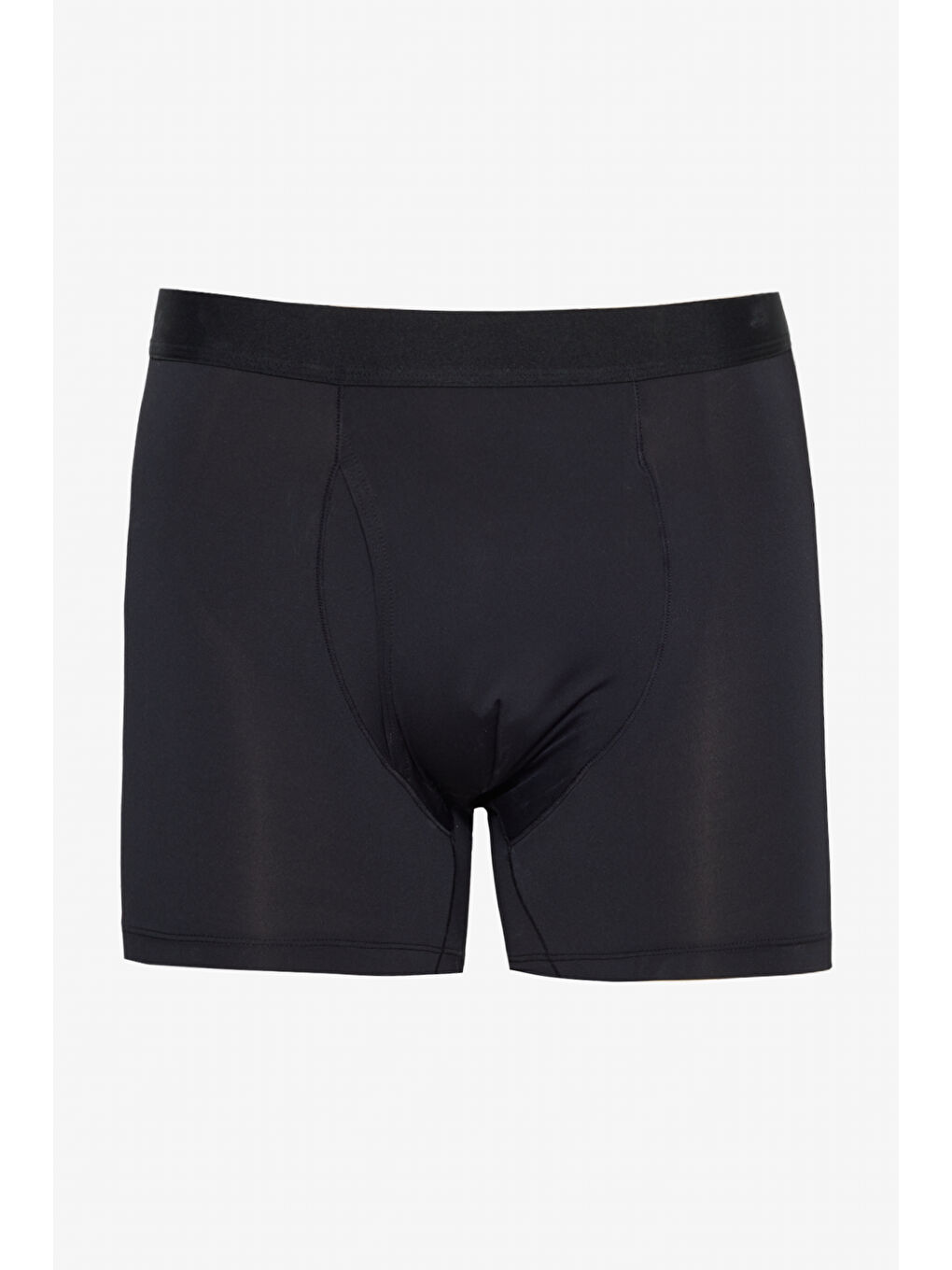 Erkek Siyah Desensiz Esnek Tekli Boxer