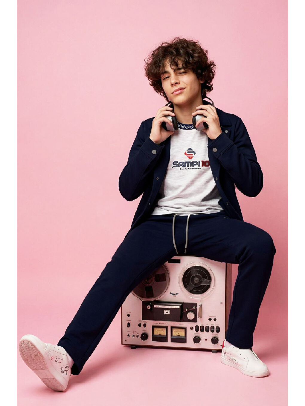 Siyah Erkek Çocuk Ceketli 3'lü Takım (Ceket+T-Shirt+Alt) 6-16 Yaş 12555S10-2