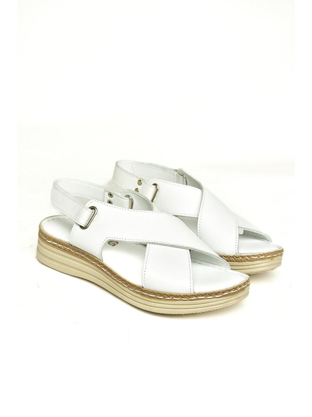 U5552405 Beyaz Kadın Sandalet-5