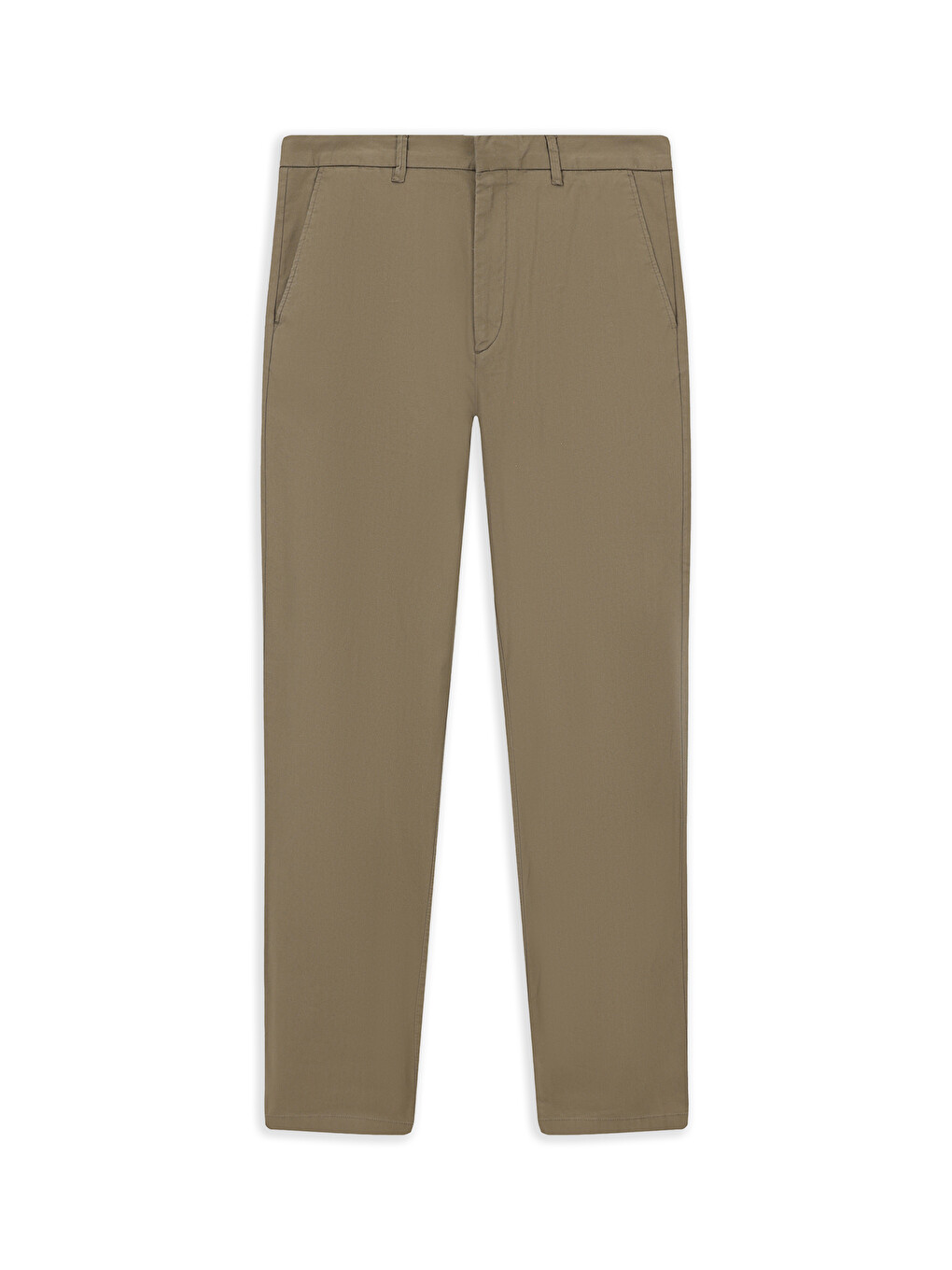Kahverengi Regular Fit Elastanlı Kanvas /  Chino Pantolon