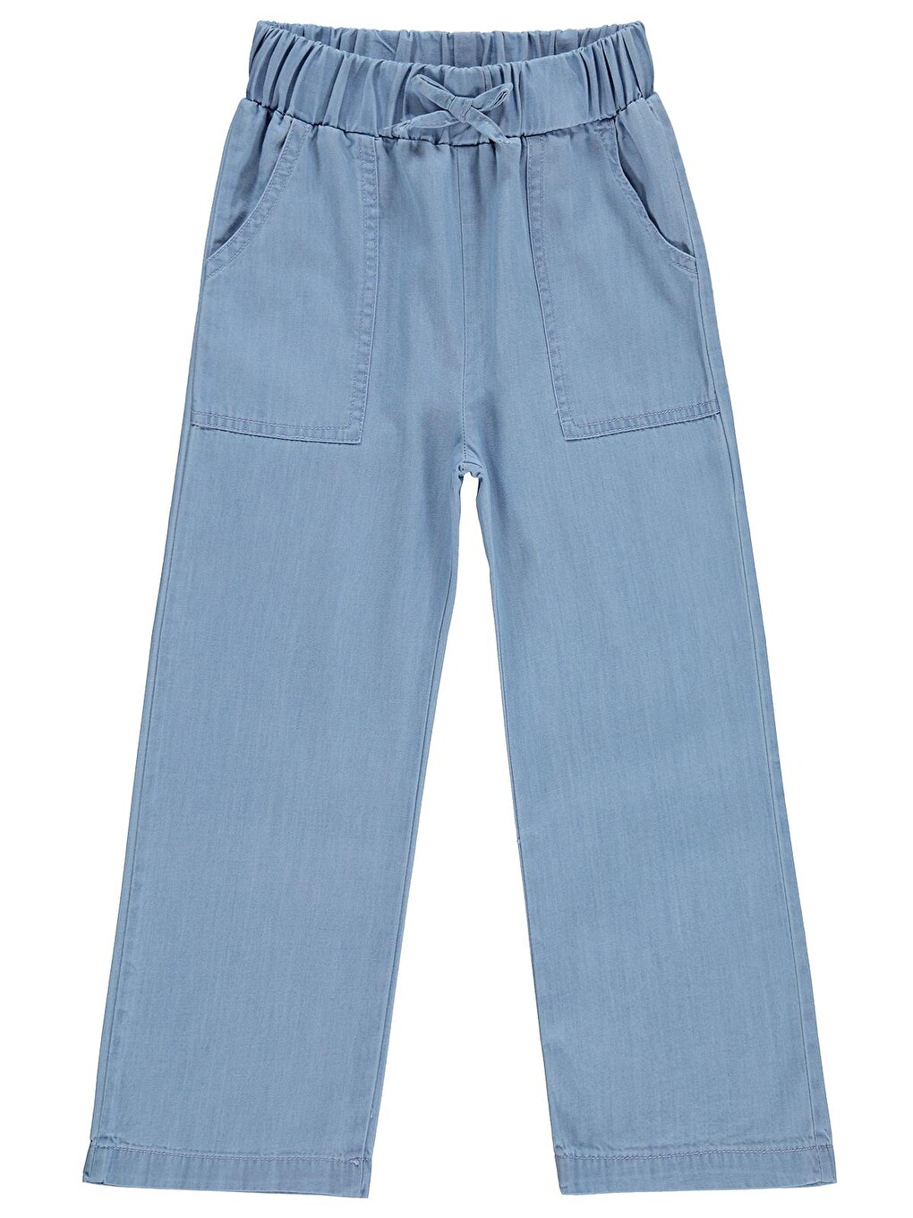 Girls Bol Paça 6-9 Yaş Pantolon Jean - Mavi