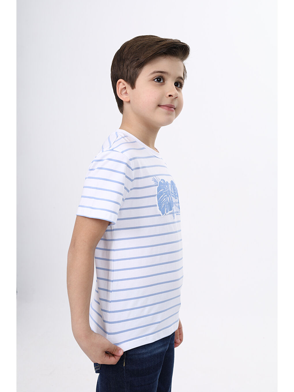 Mürdüm Erkek Çocuk Çizgili Tişört-2