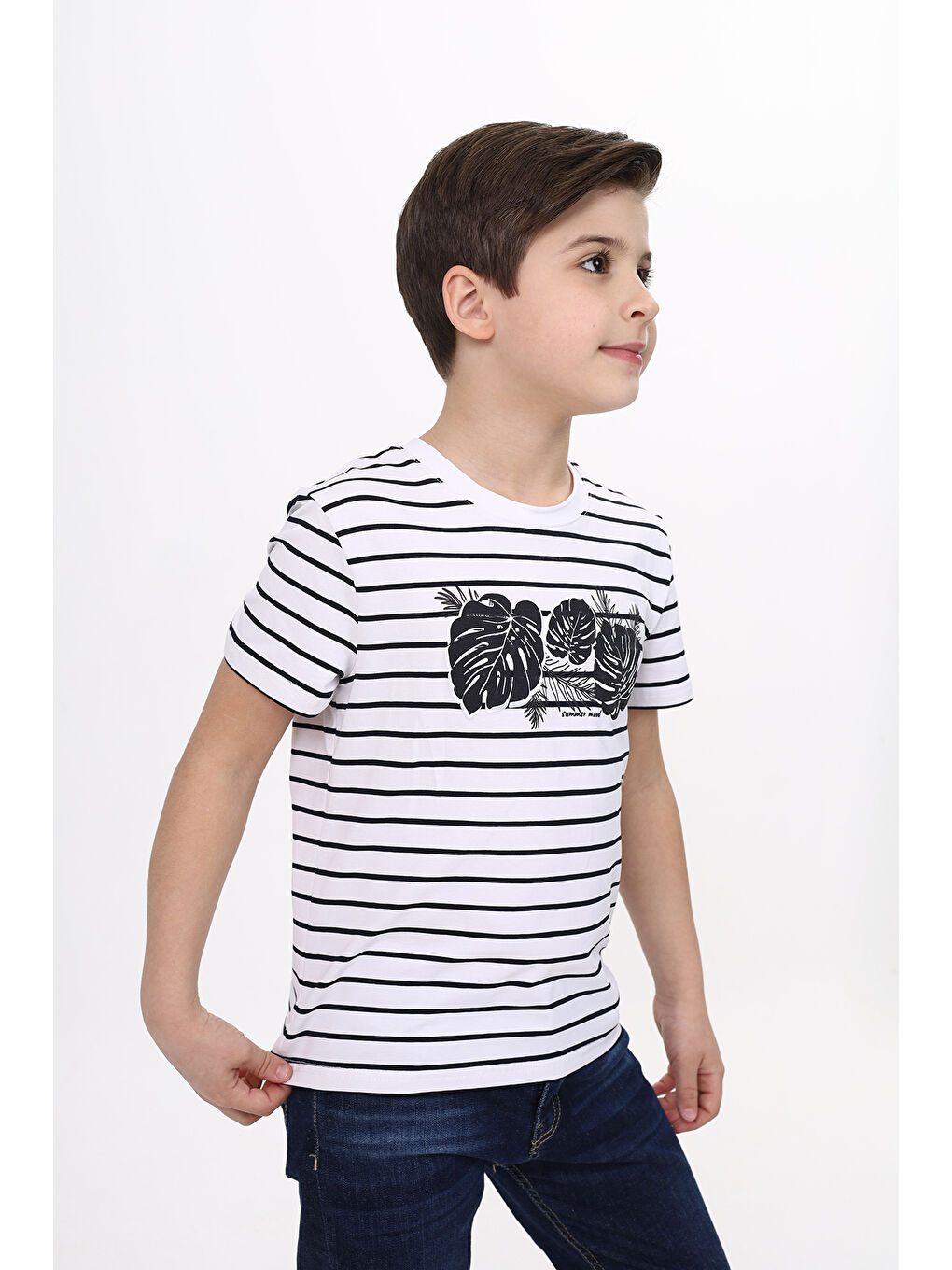 Mürdüm Erkek Çocuk Çizgili Tişört-6