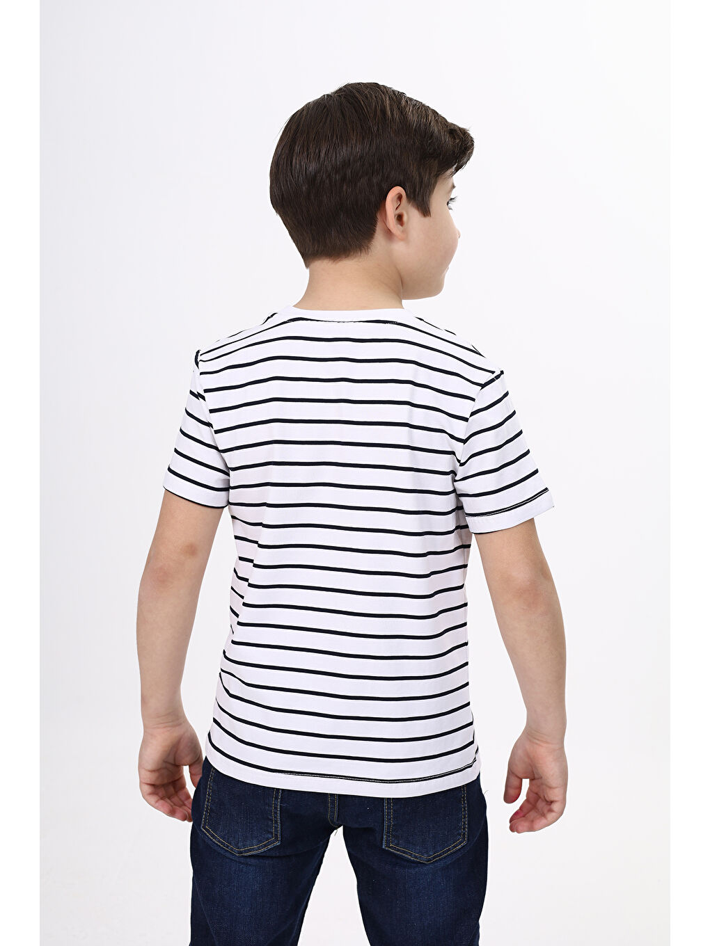 Mürdüm Erkek Çocuk Çizgili Tişört-7
