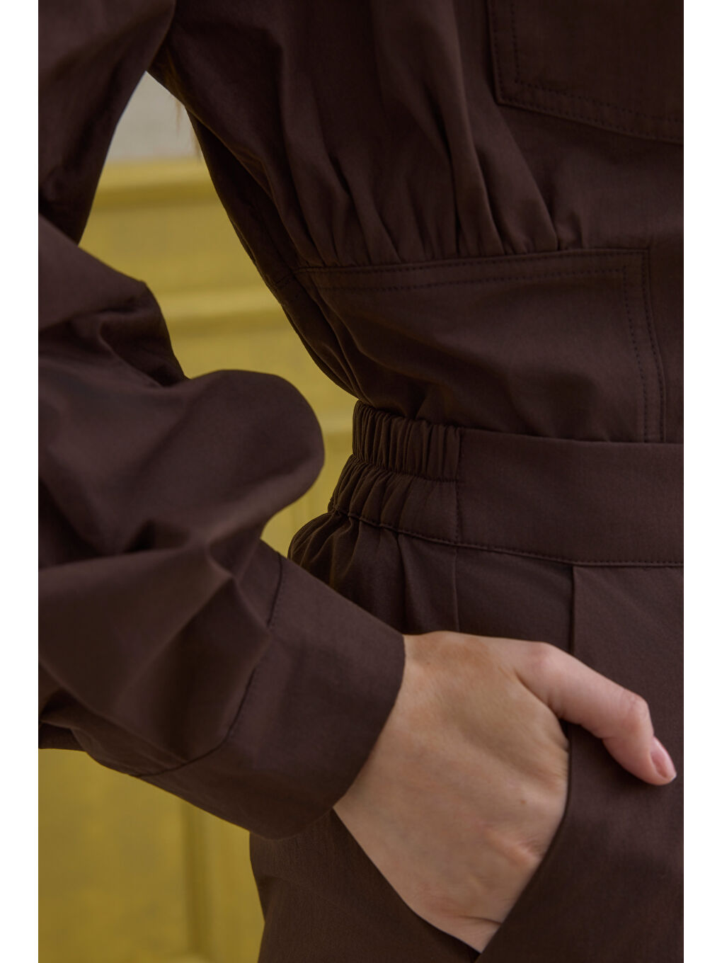 Kahverengi %100 Pamuk Pantolon Kahve-3