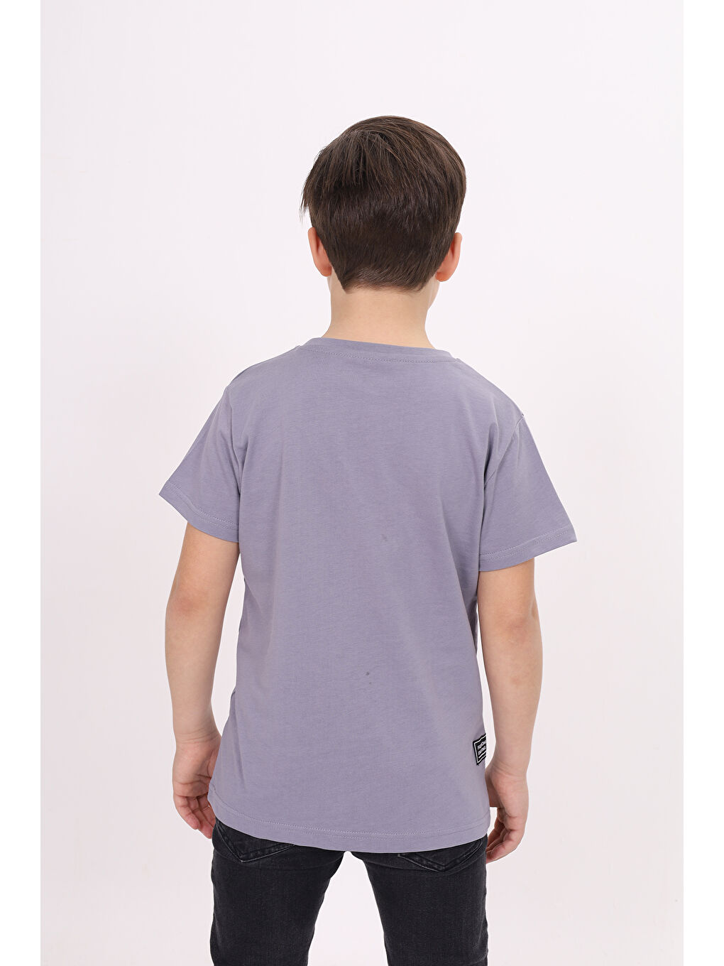 Gri Erkek Çocuk Baskılı Tişört-2
