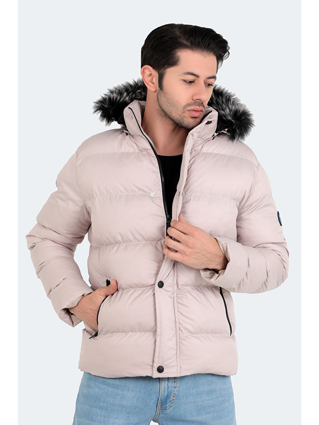 Bej NORTHEM Erkek Mont Taş Gri-5