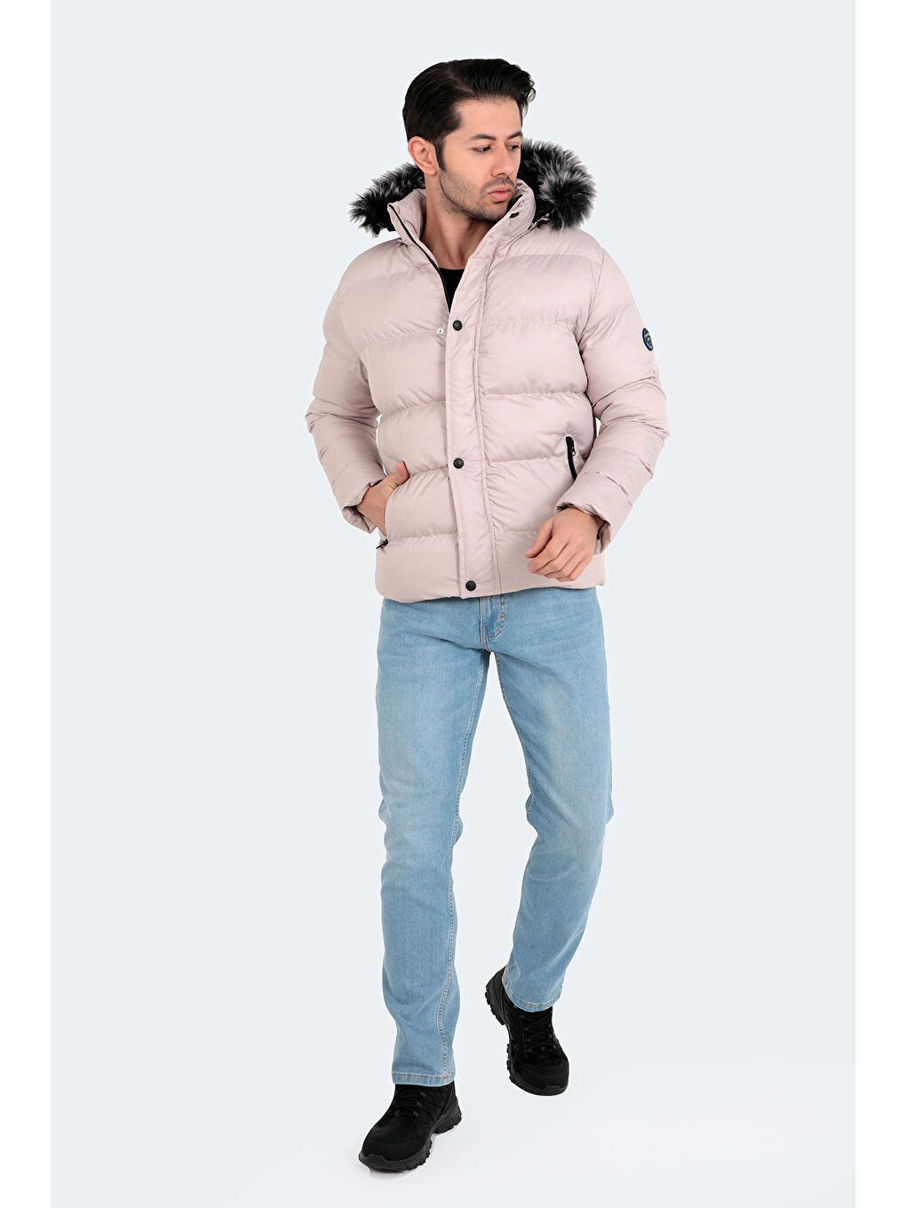 Bej NORTHEM Erkek Mont Taş Gri-6