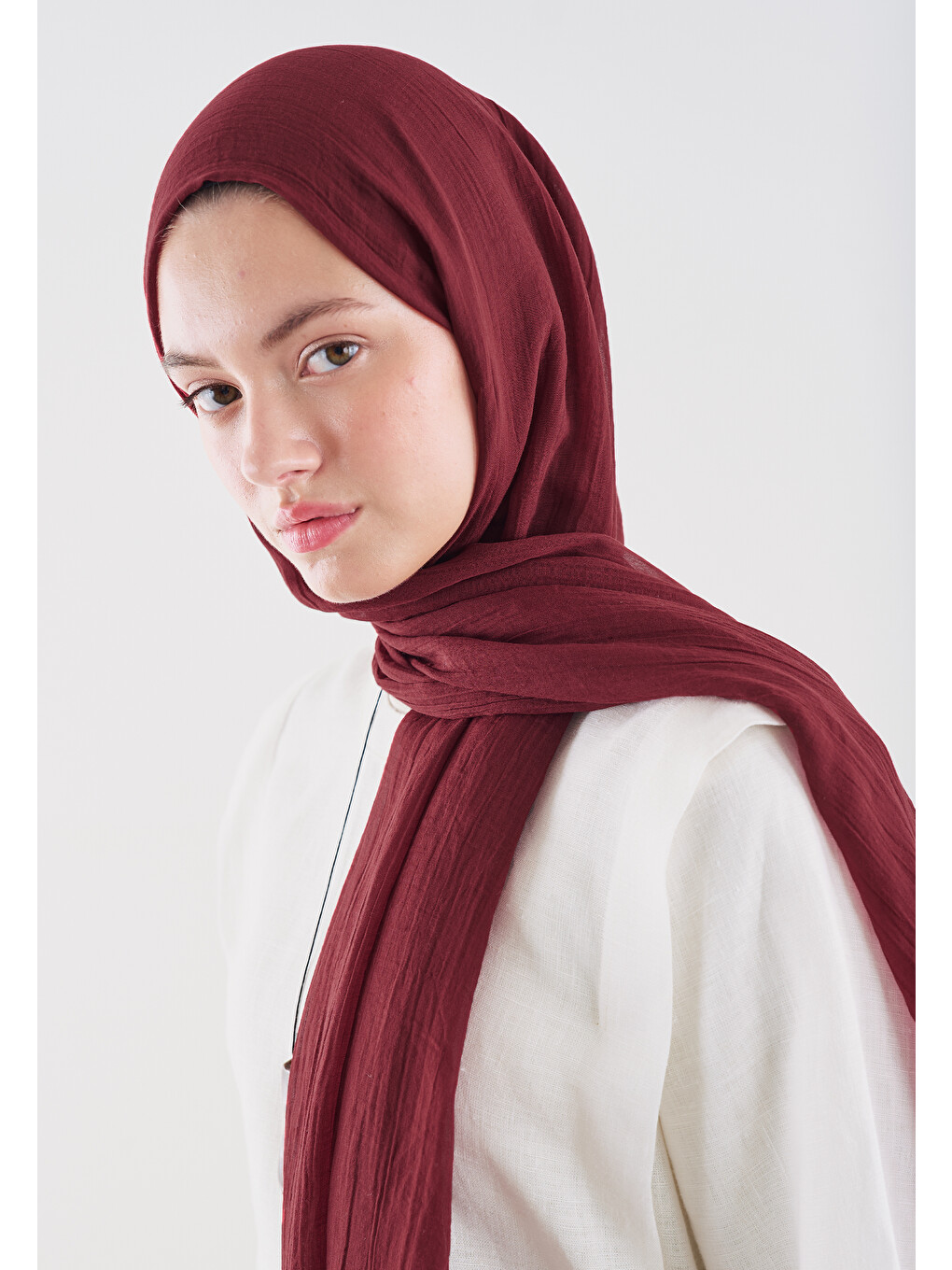 Dubai Premium Şal Bordo-1