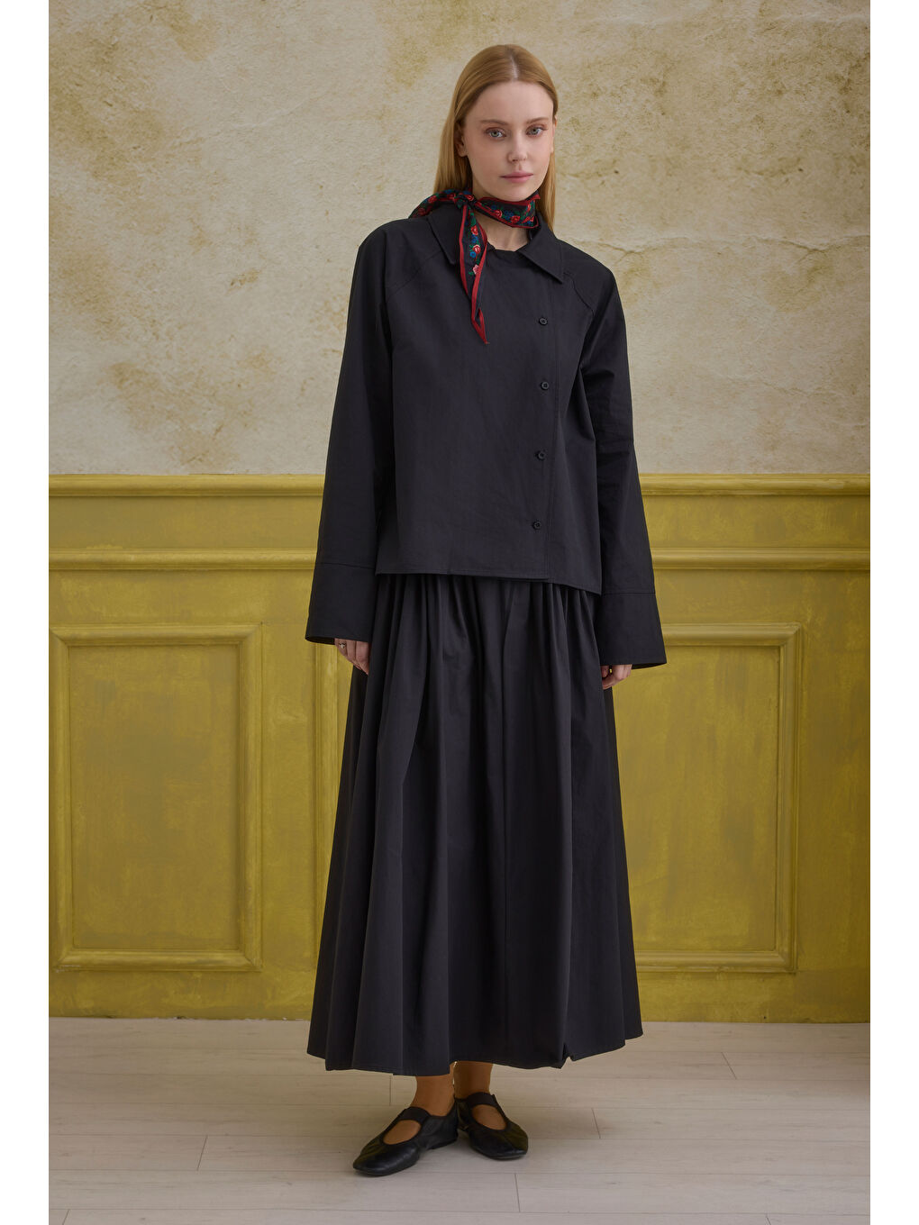 %100 Pamuk Etek Siyah-1