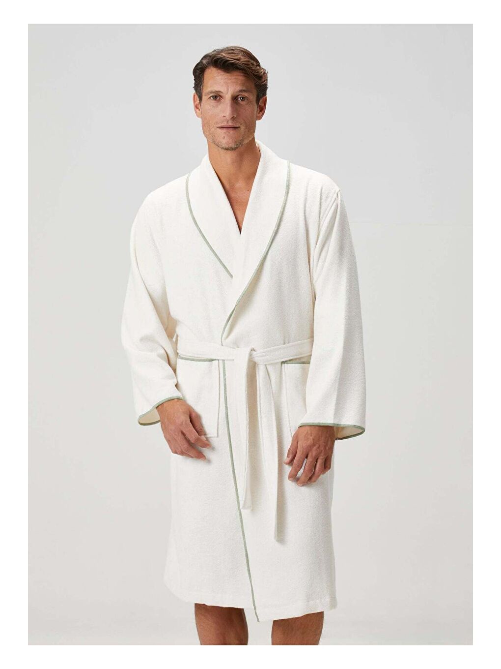 Dolce Bambu Erkek Bornoz Yeşil-1