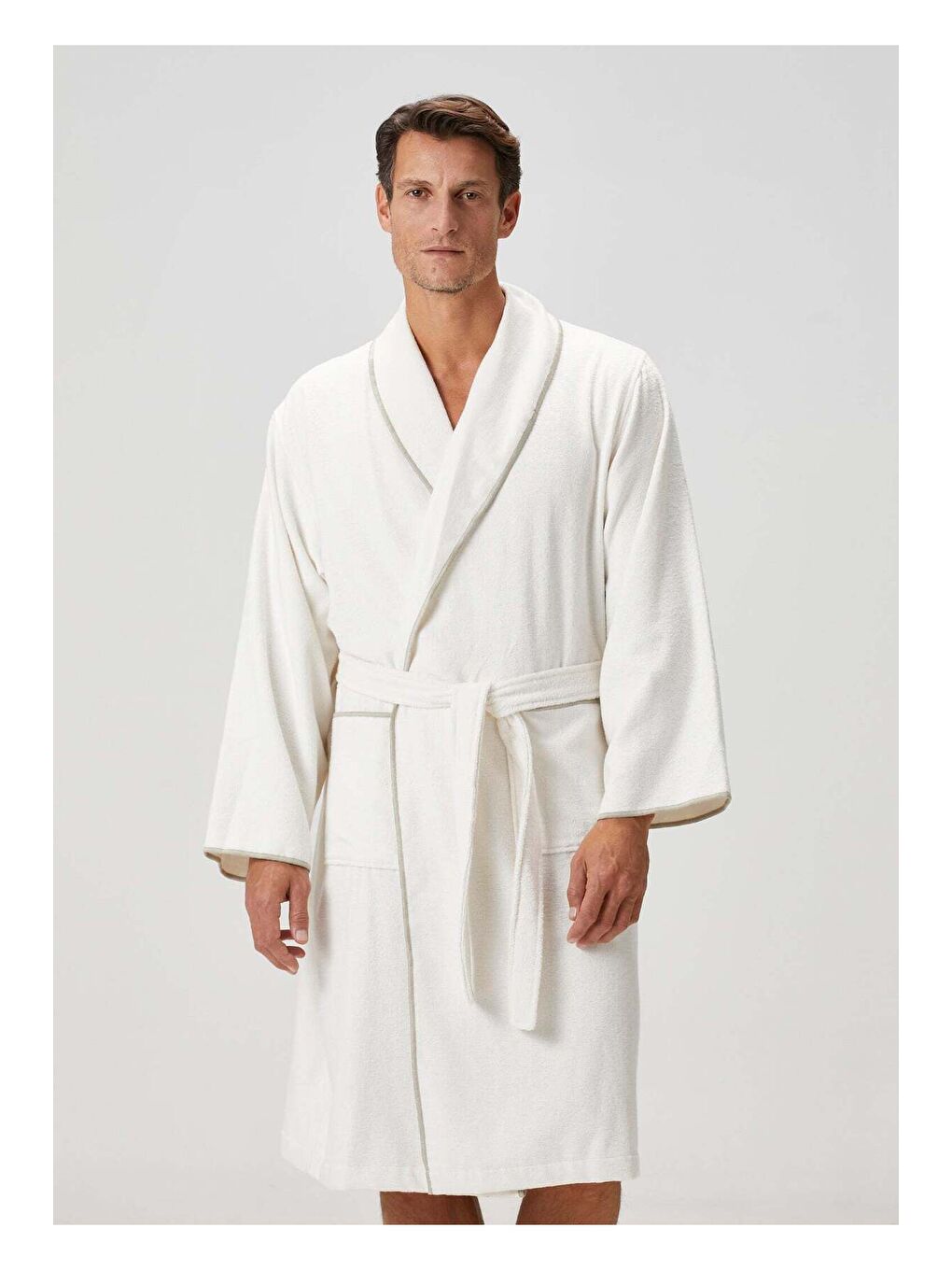 Dolce Bambu Erkek Bornoz Bej-1