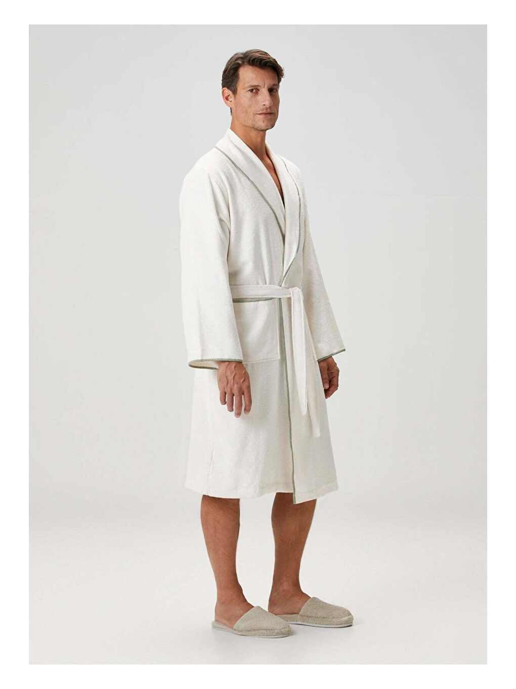 Dolce Bambu Erkek Bornoz Yeşil-3