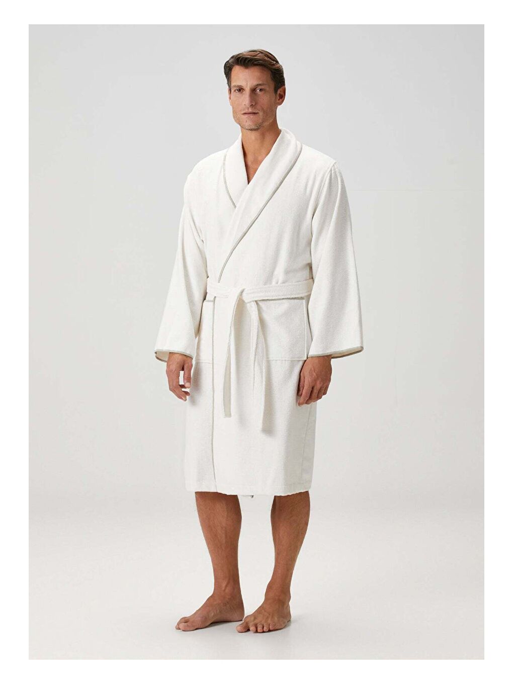 Dolce Bambu Erkek Bornoz Bej-2