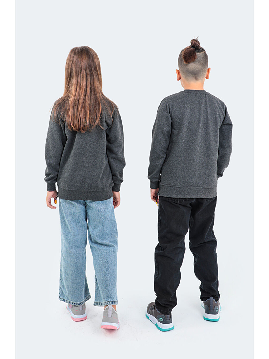 DUNA Unisex Çocuk Sweatshirt Koyu Gri-6