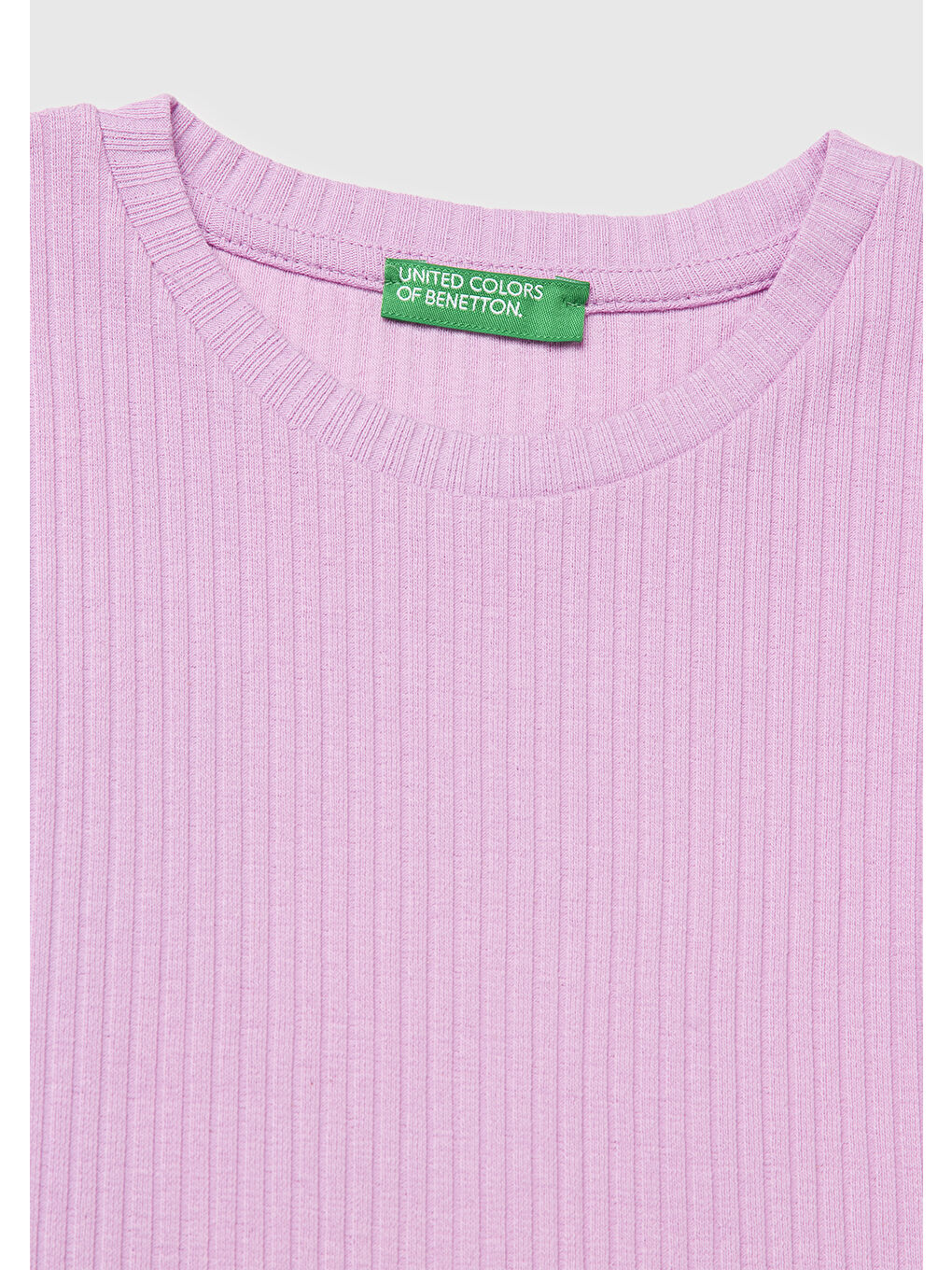 Kız Çocuk Pembe Etek Ucu Fırfırlı Bisiklet Yaka Kısa Kollu T-Shirt-2