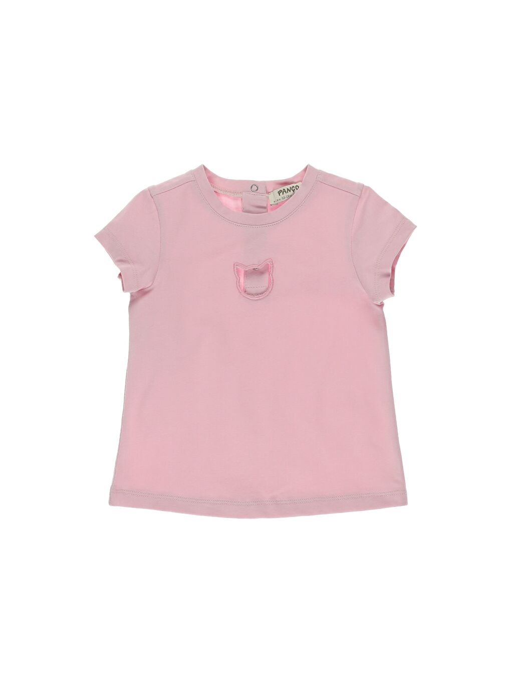 Panço Pembe Kız Çocuk  Nakış Detaylı T-Shirt