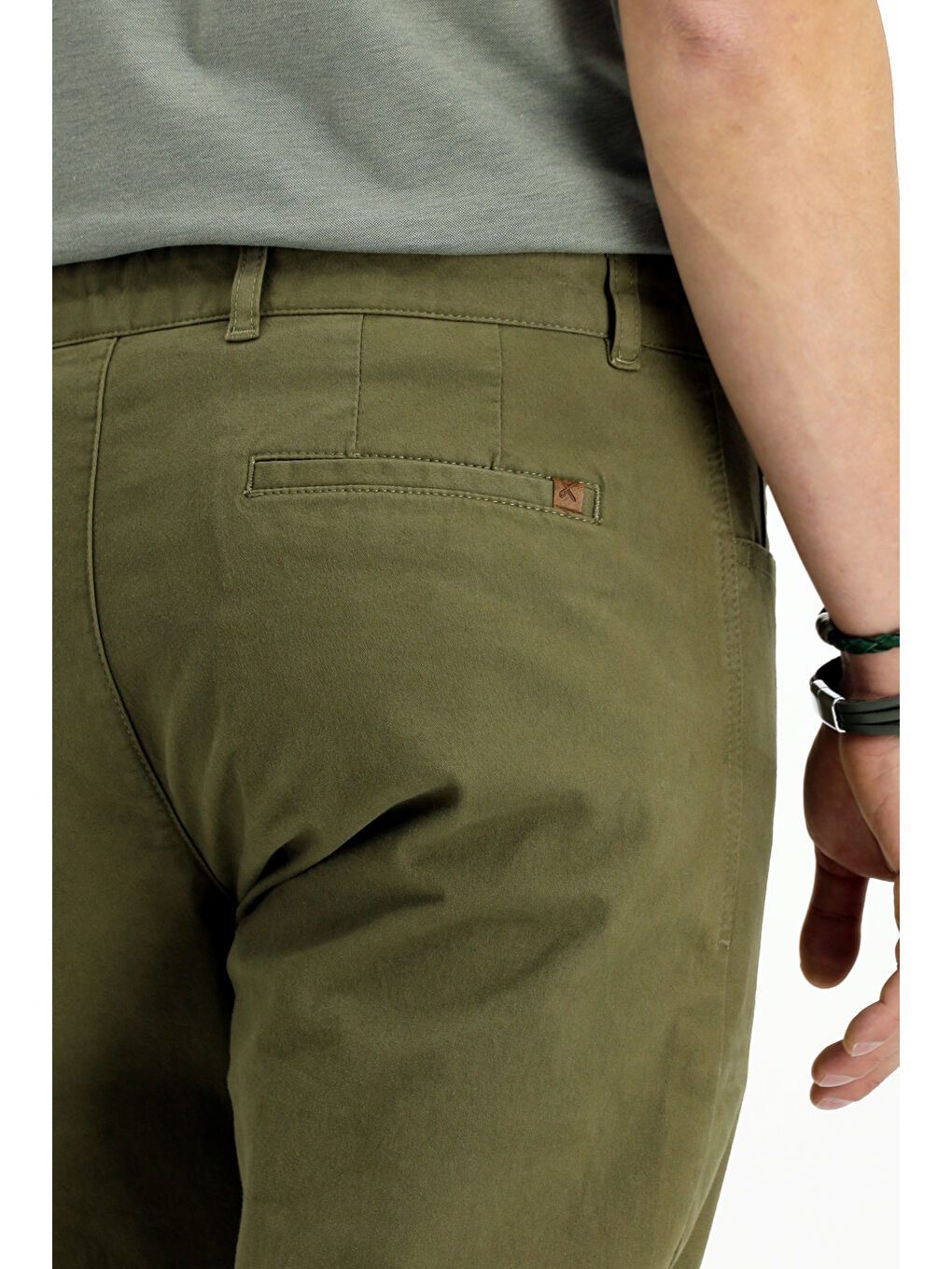 Haki Regular Fit Elastanlı Kanvas / Chino Pantolon-4