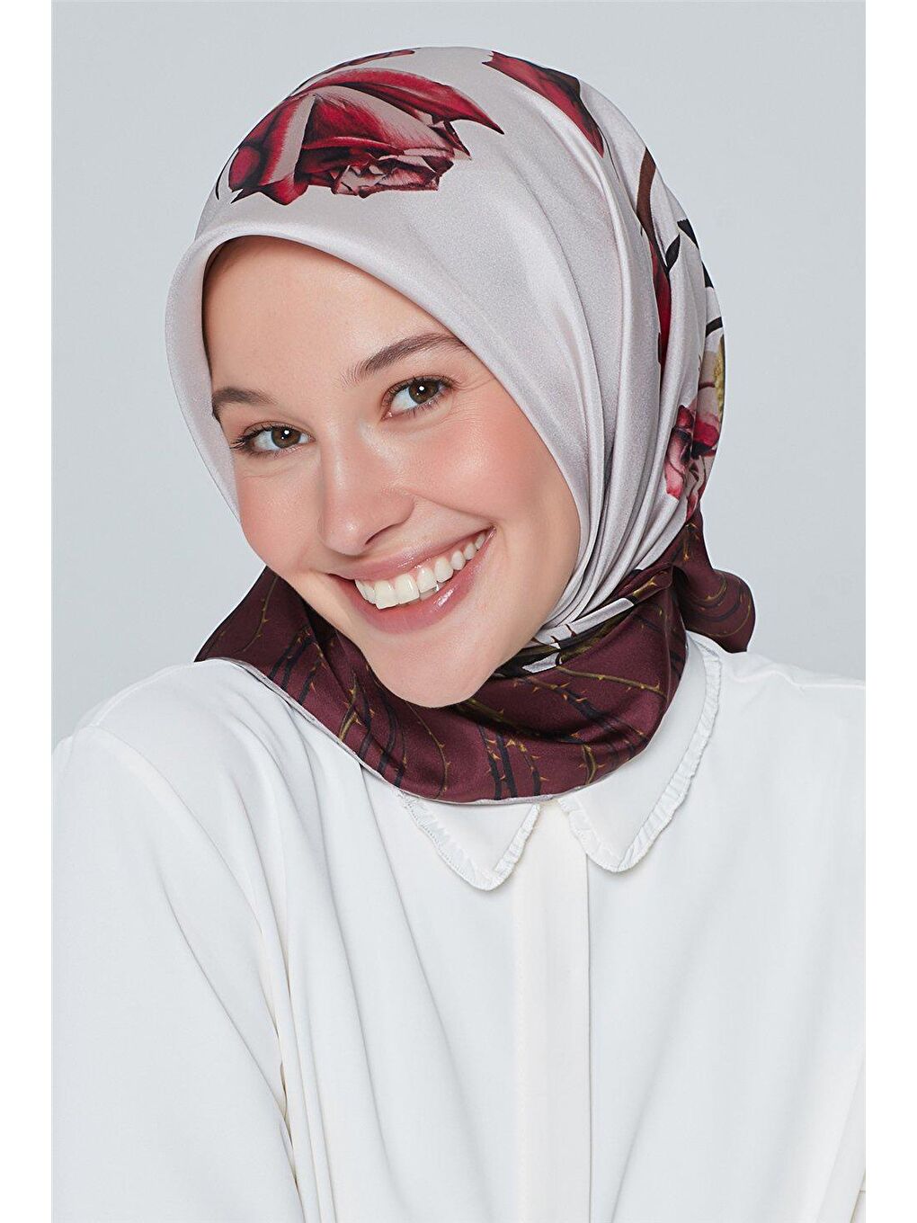 Karışık Nostalji Twill İpek Eşarp 18Ya7240 82