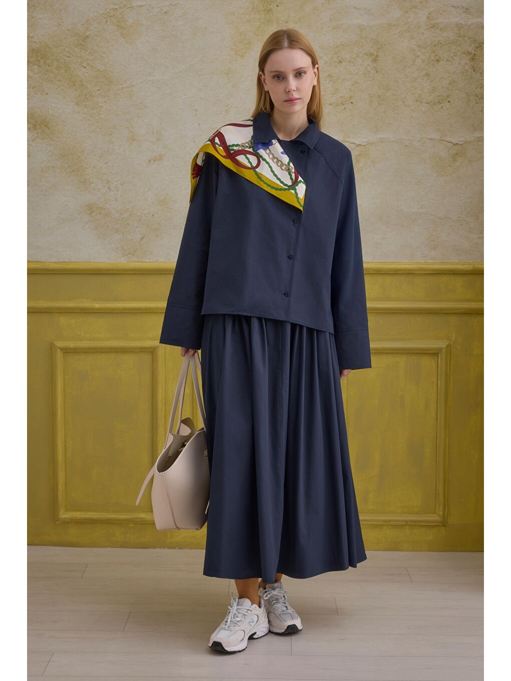 %100 Pamuk Etek Lacivert-1