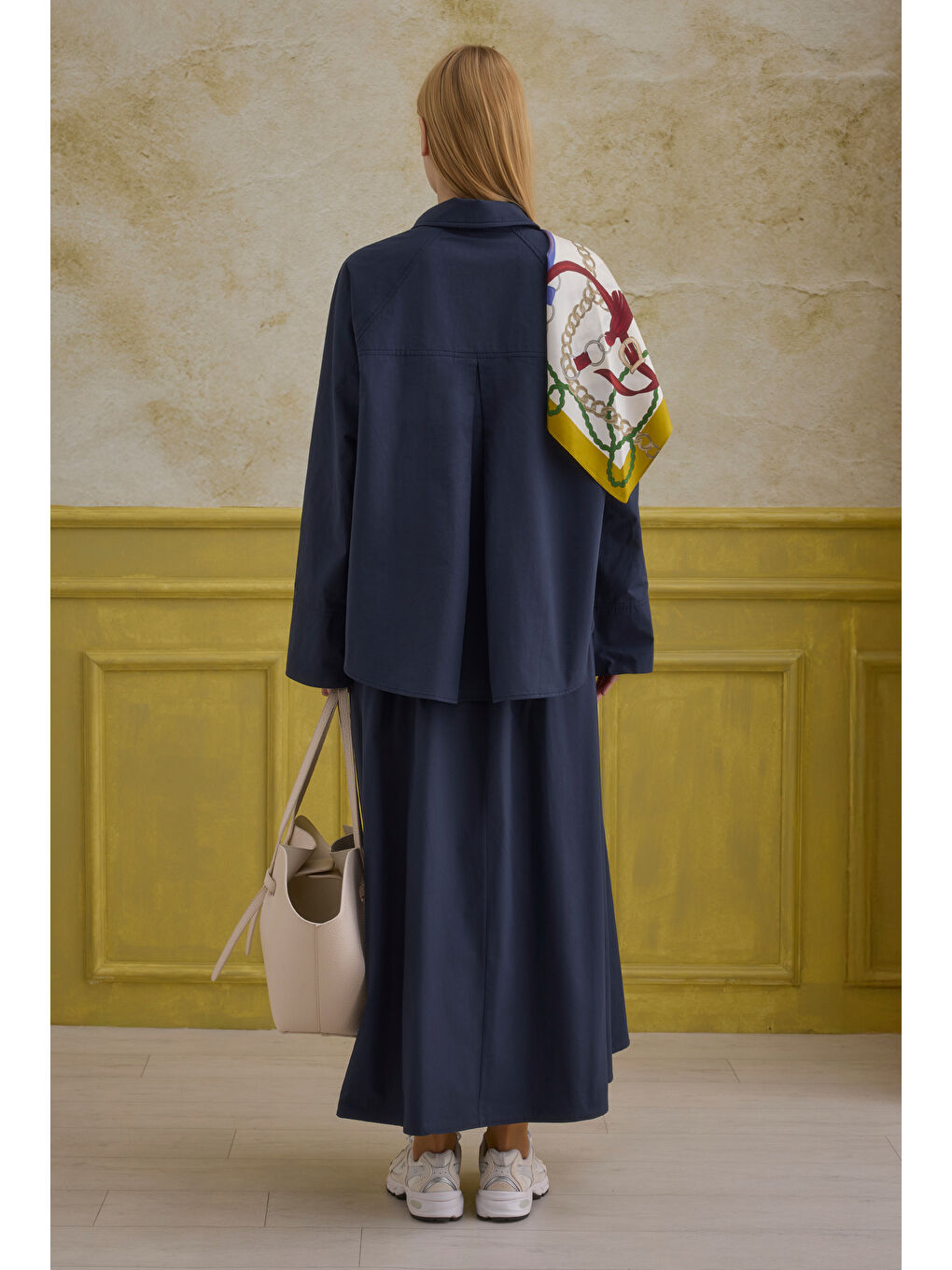 %100 Pamuk Etek Lacivert-2