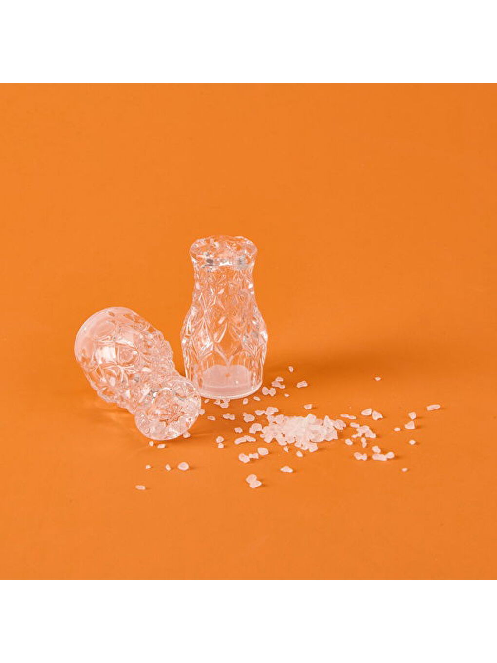 Renksiz Kristal 2'li Tuzluk - Şeffaf - 13 cm