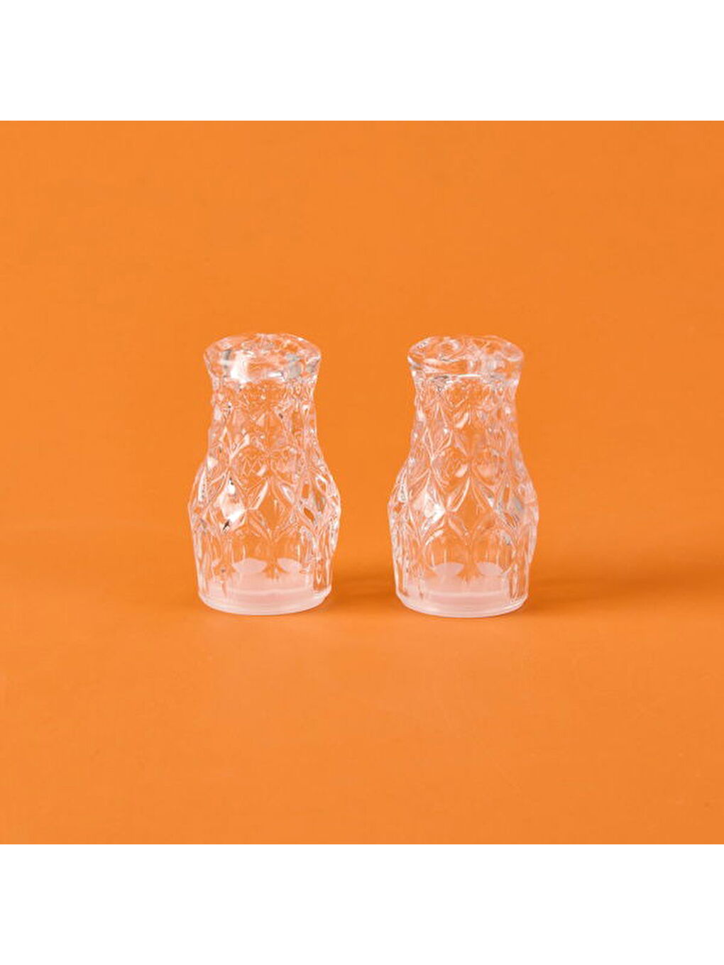 Renksiz Kristal 2'li Tuzluk - Şeffaf - 13 cm-3