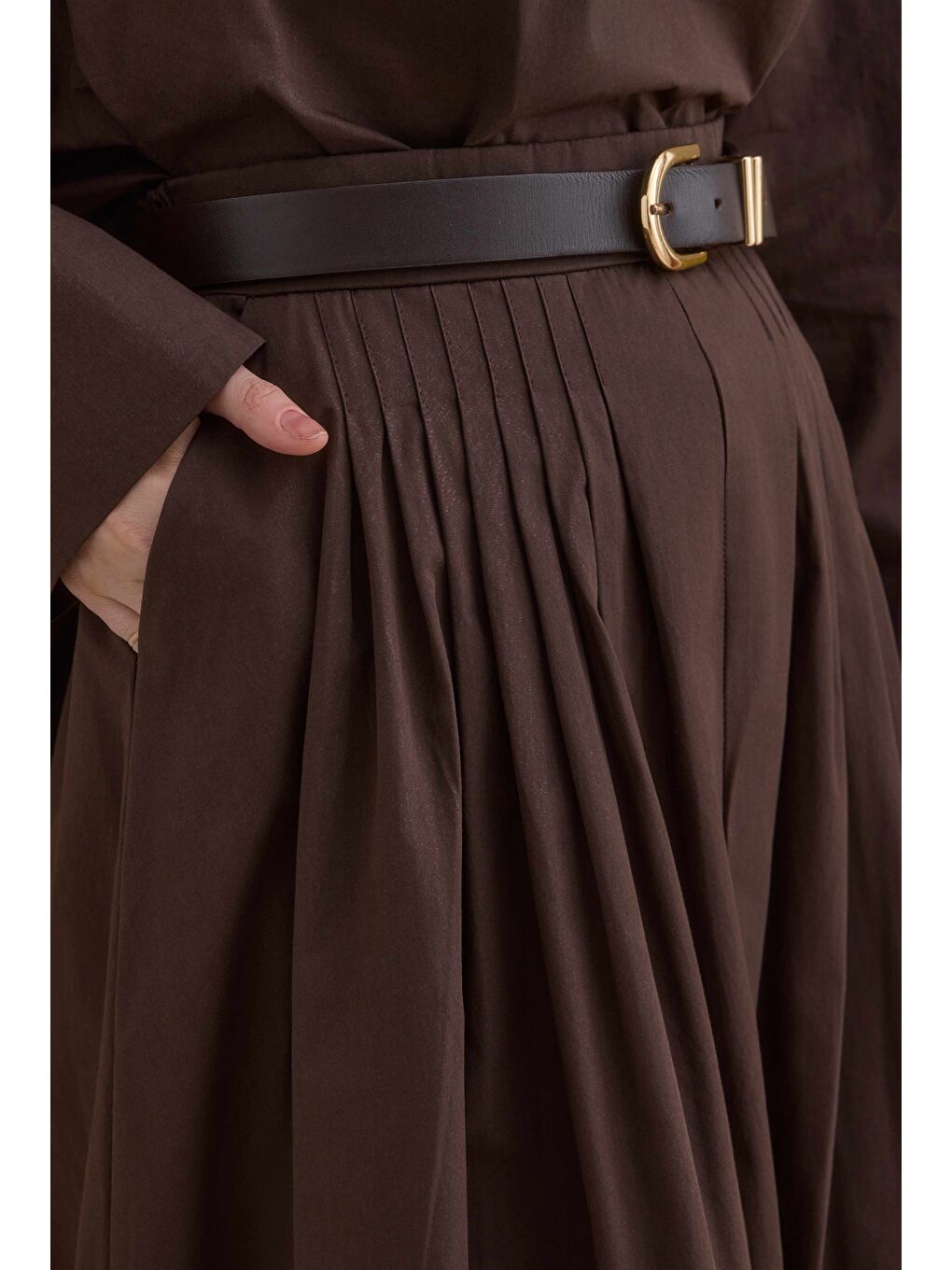 Kahverengi %100 Pamuk Etek Kahve-1