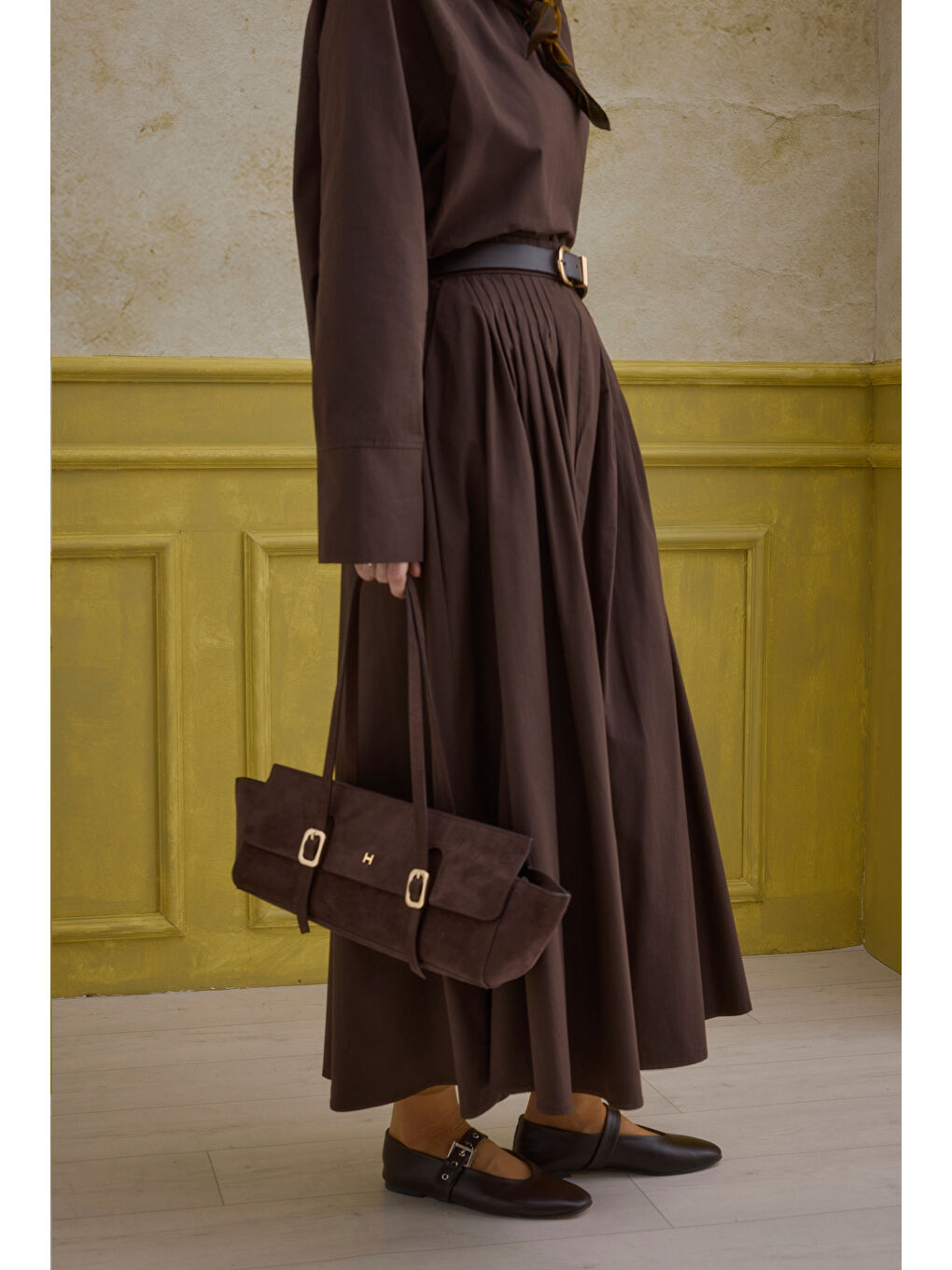 Kahverengi %100 Pamuk Etek Kahve-3