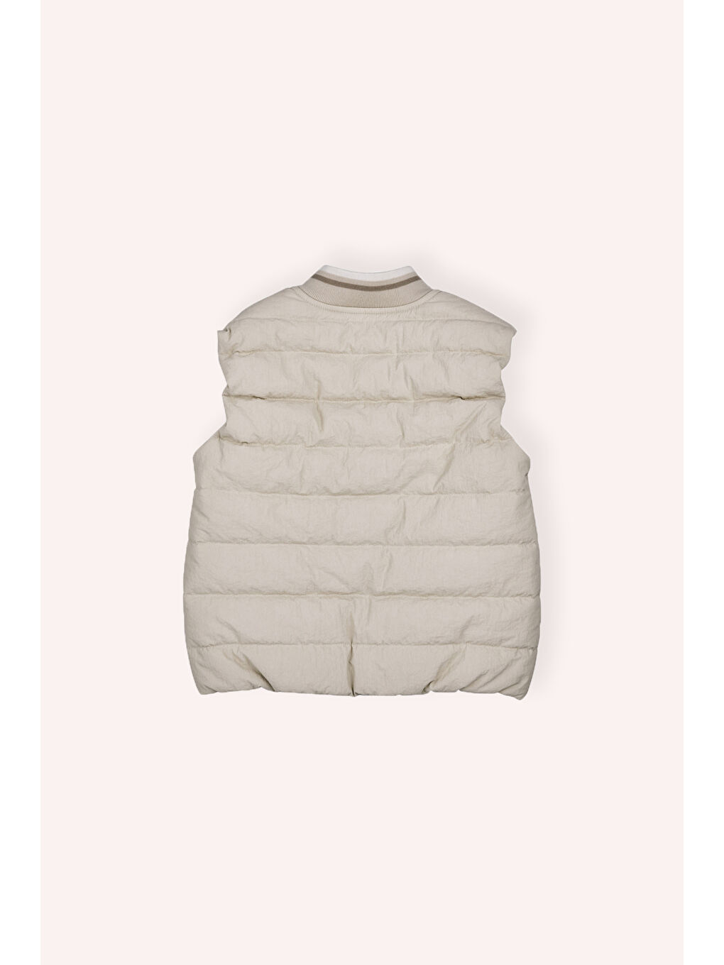 Erkek Çocuk Fermuarlı Micro Yelek Bej-3