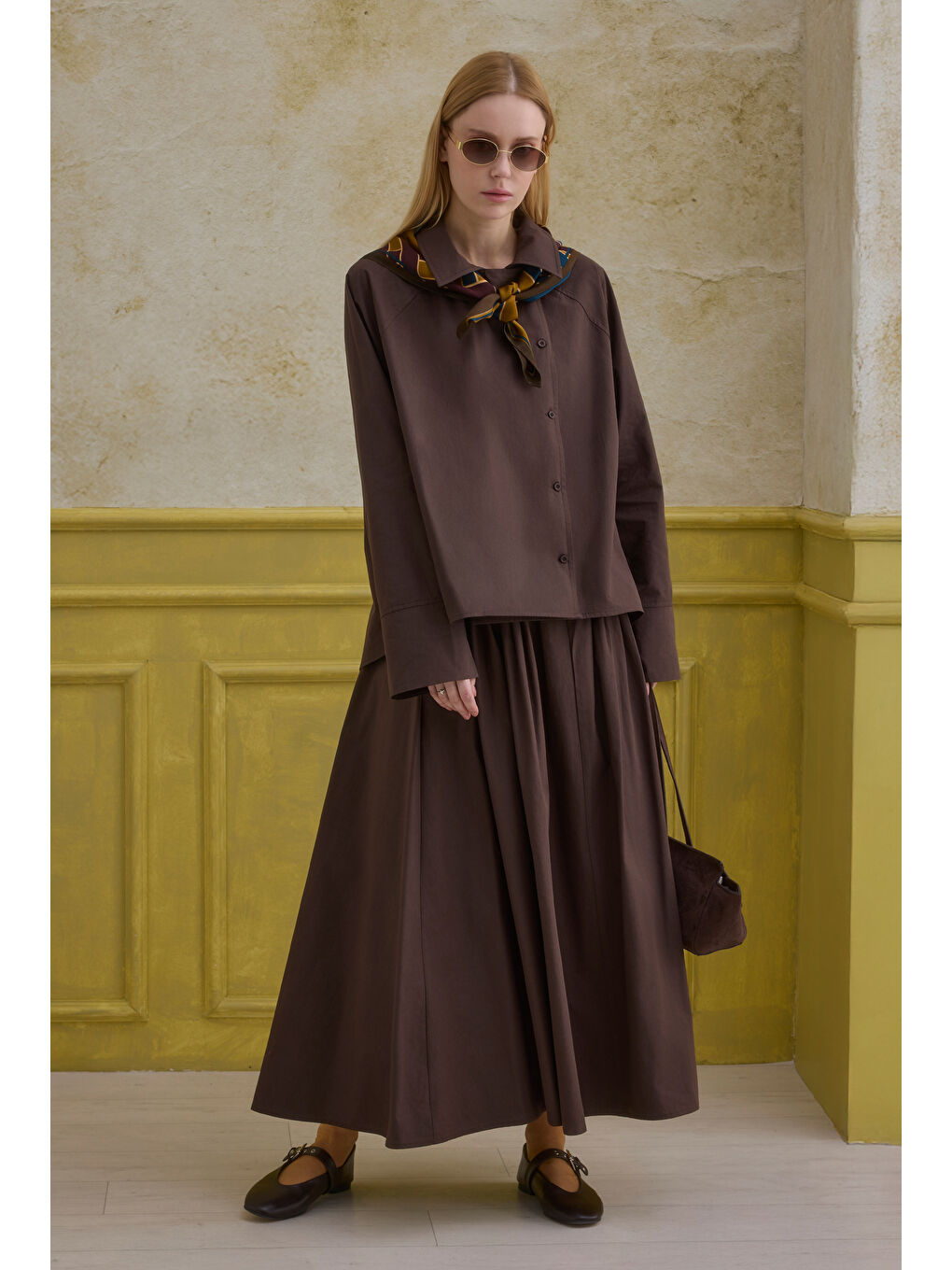 Kahverengi %100 Pamuk Etek Kahve-4