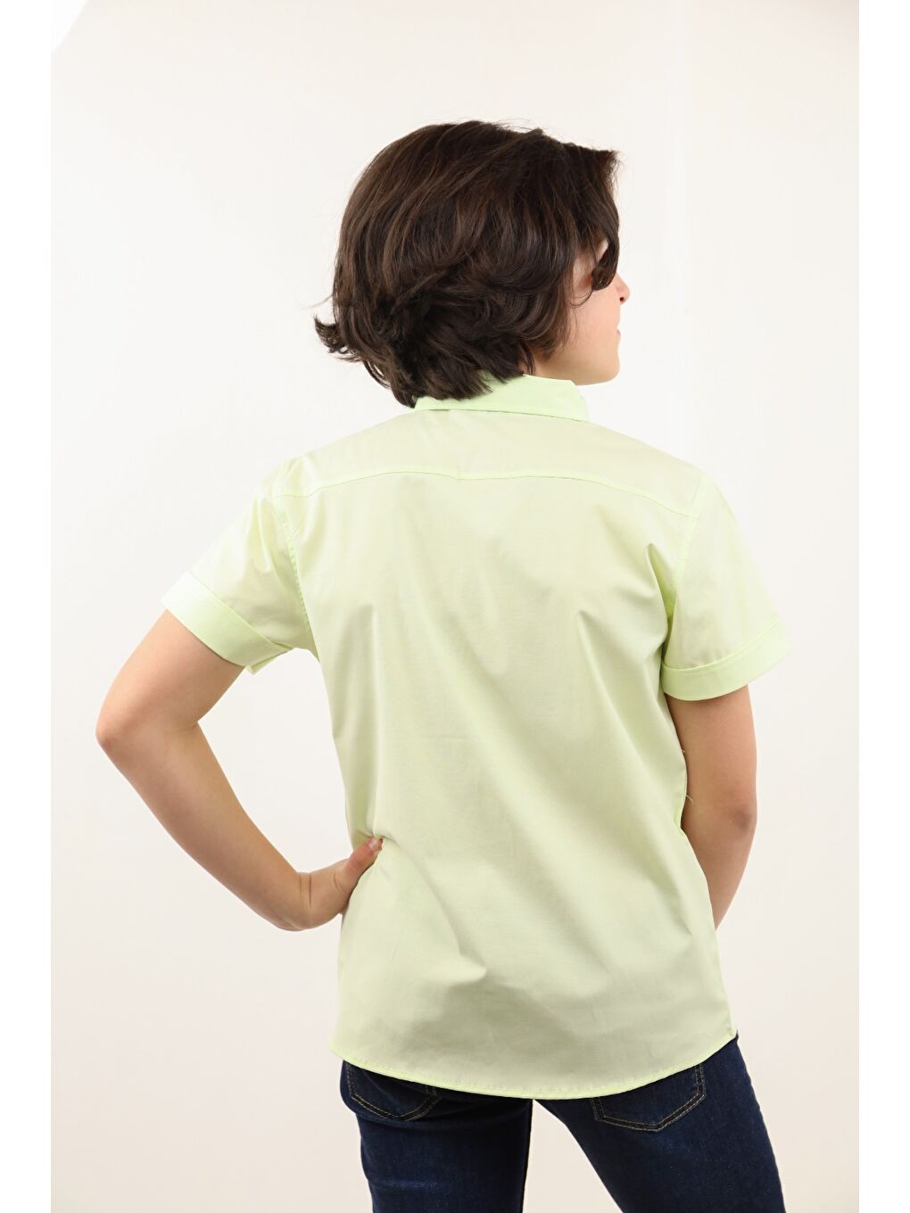 Sarı Erkek Çocuk Gömlek-1