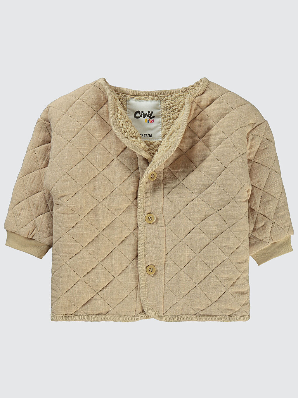 Kahverengi Baby Erkek Bebek Mont 6-18 Ay Hardal-2