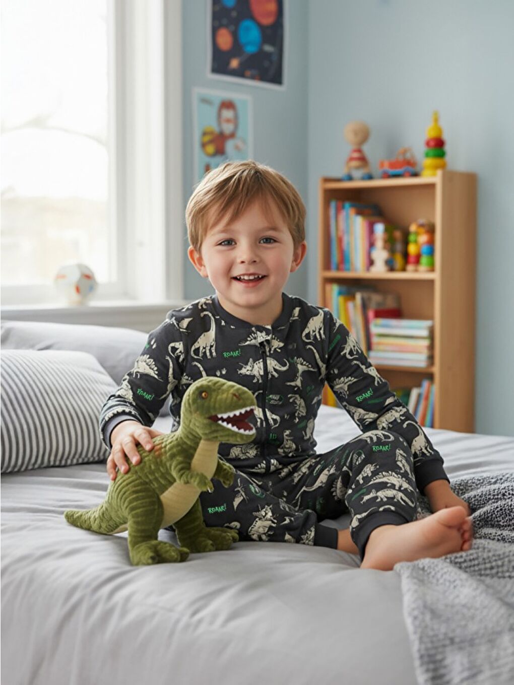 Antrasit Boys Roar Dino Empirme 30 Gr 6-9 Yaş Uyku Tulumu-3